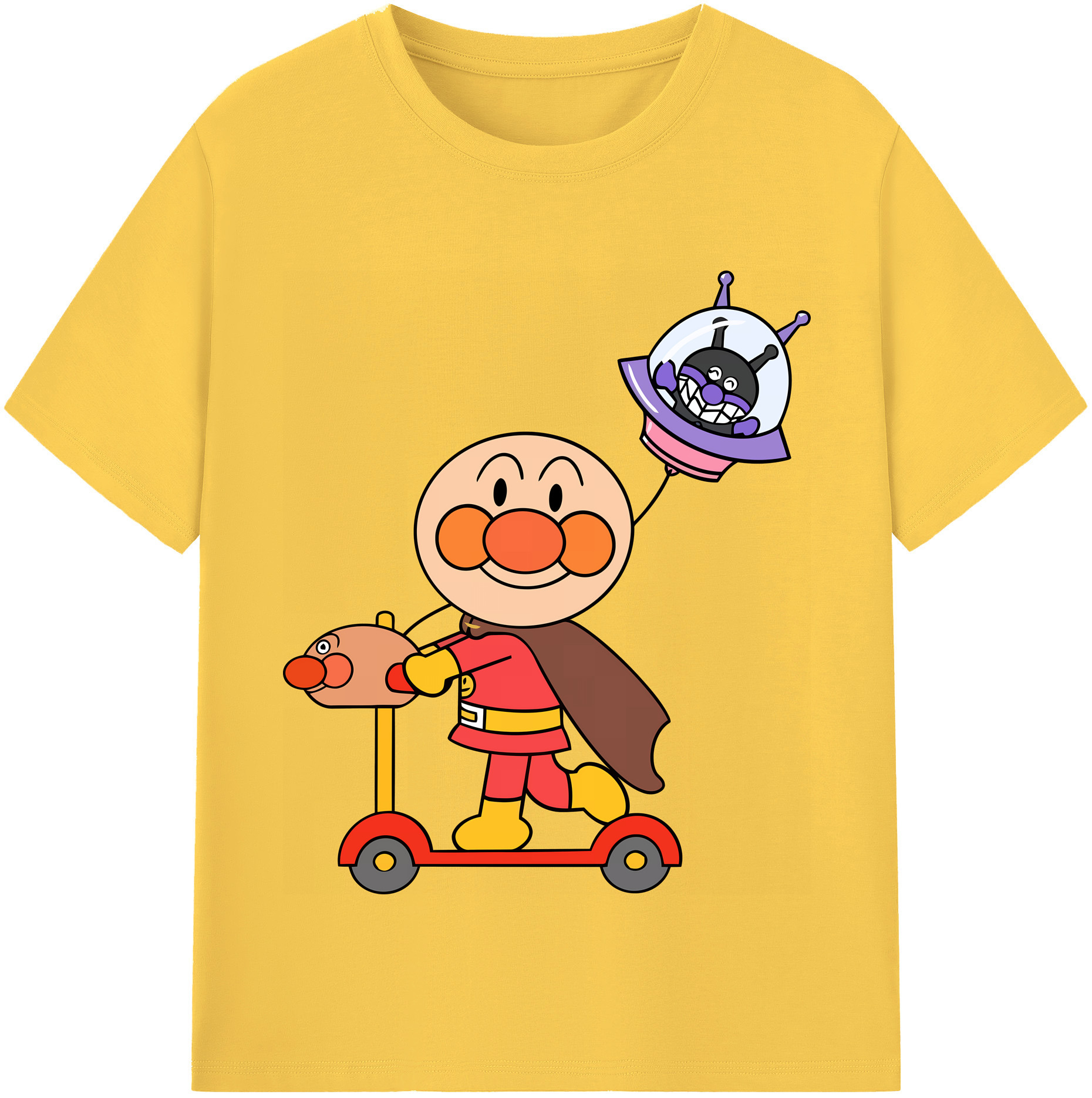 （画像用） アンパンマン Anpanman 綿100％半袖Tシャツ（フロントプリント）