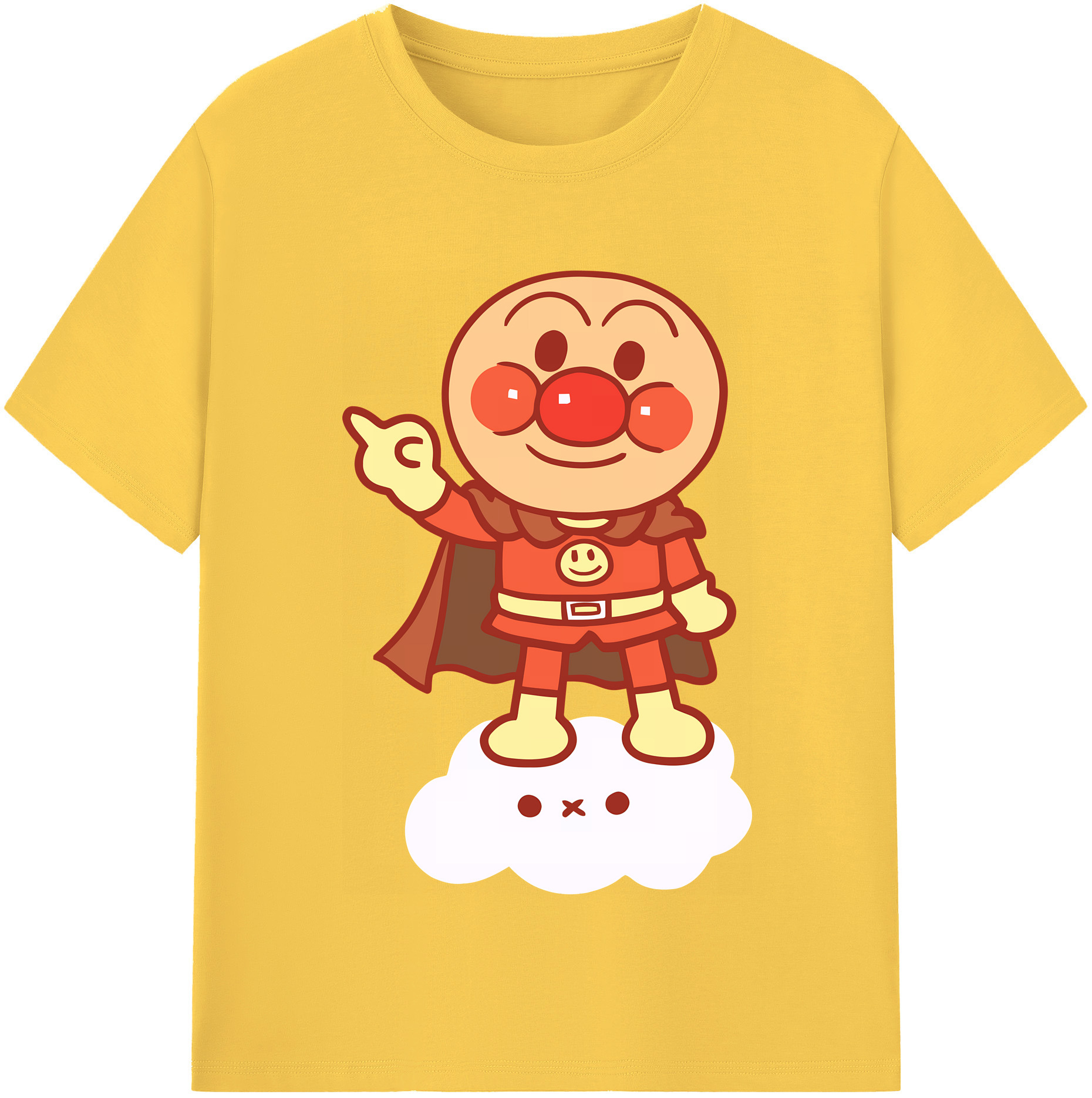 （画像用） アンパンマン Anpanman 綿100％半袖Tシャツ（フロントプリント）