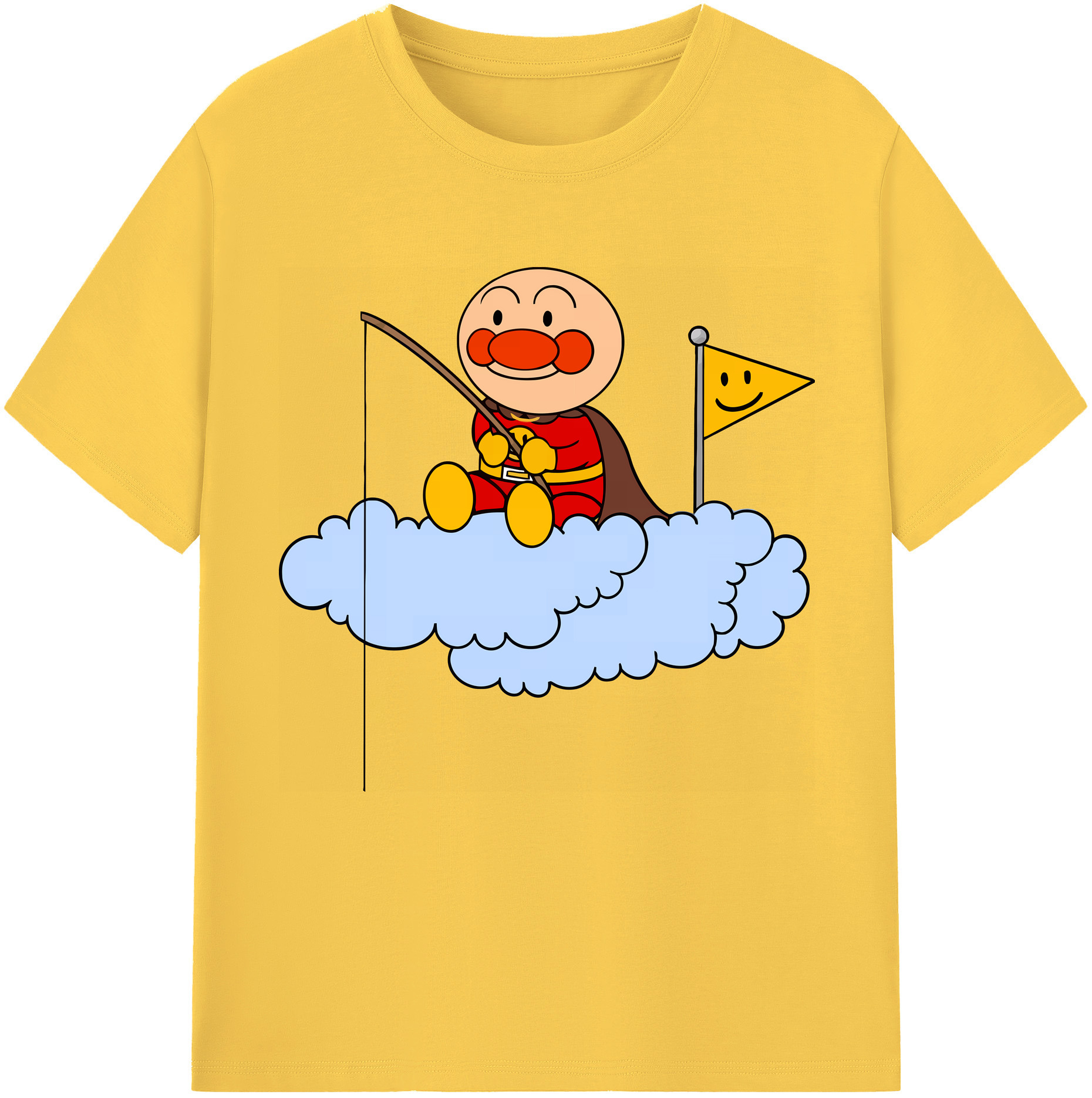 （画像用） アンパンマン Anpanman 綿100％半袖Tシャツ（フロントプリント）