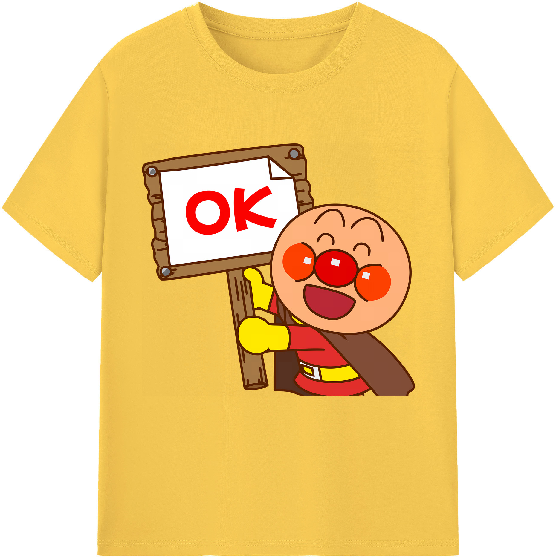 （画像用） アンパンマン Anpanman 綿100％半袖Tシャツ（フロントプリント）