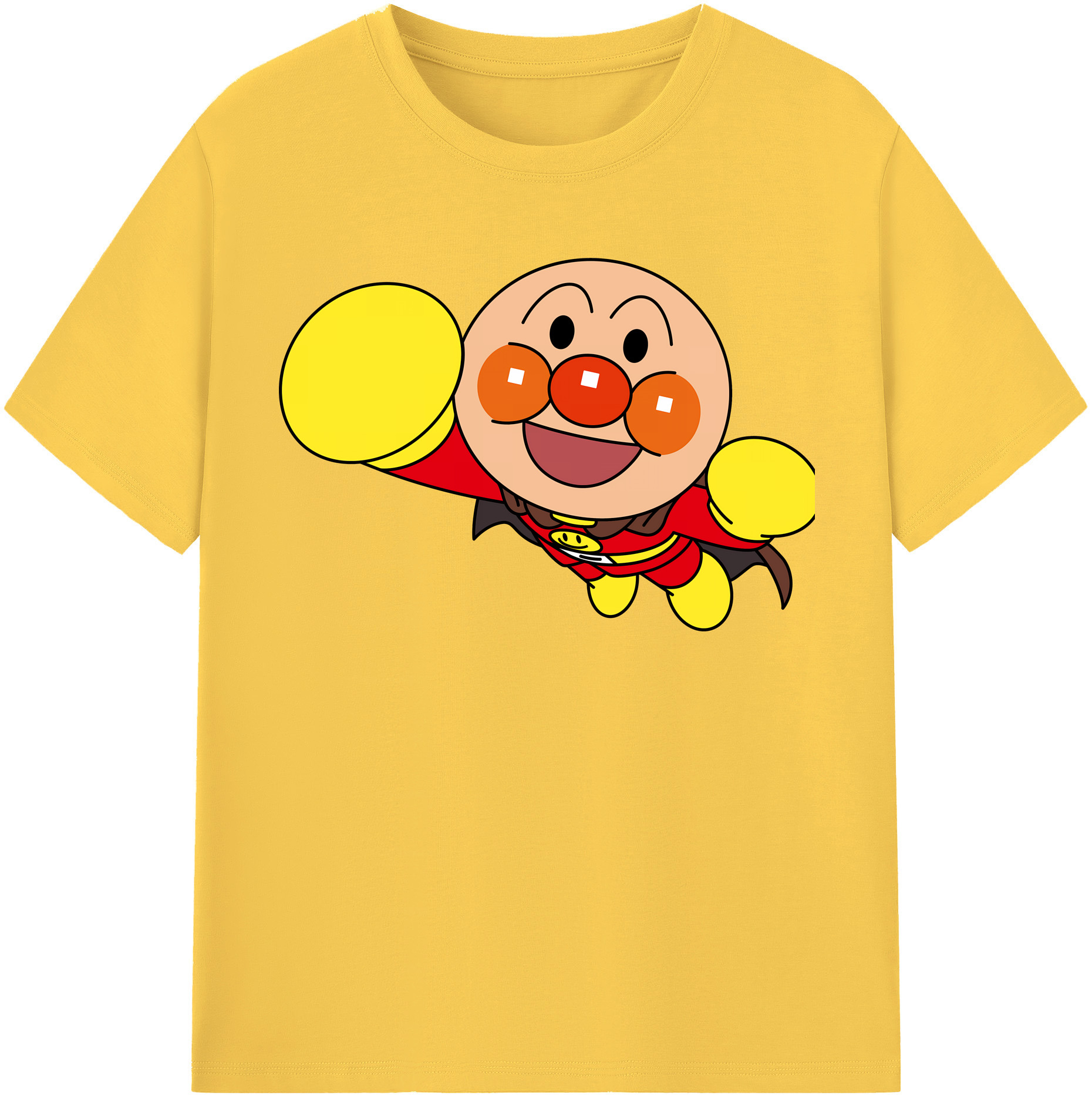 （画像用） アンパンマン Anpanman 綿100％半袖Tシャツ（フロントプリント）