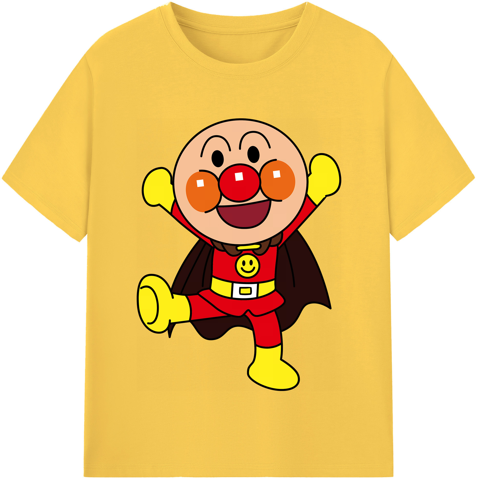 （画像用） アンパンマン Anpanman 綿100％半袖Tシャツ（フロントプリント）
