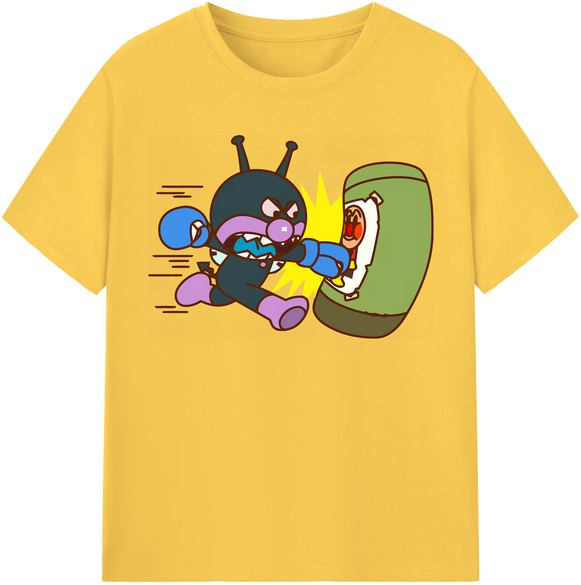 （画像用） アンパンマン Anpanman 綿100％半袖Tシャツ（フロントプリント）