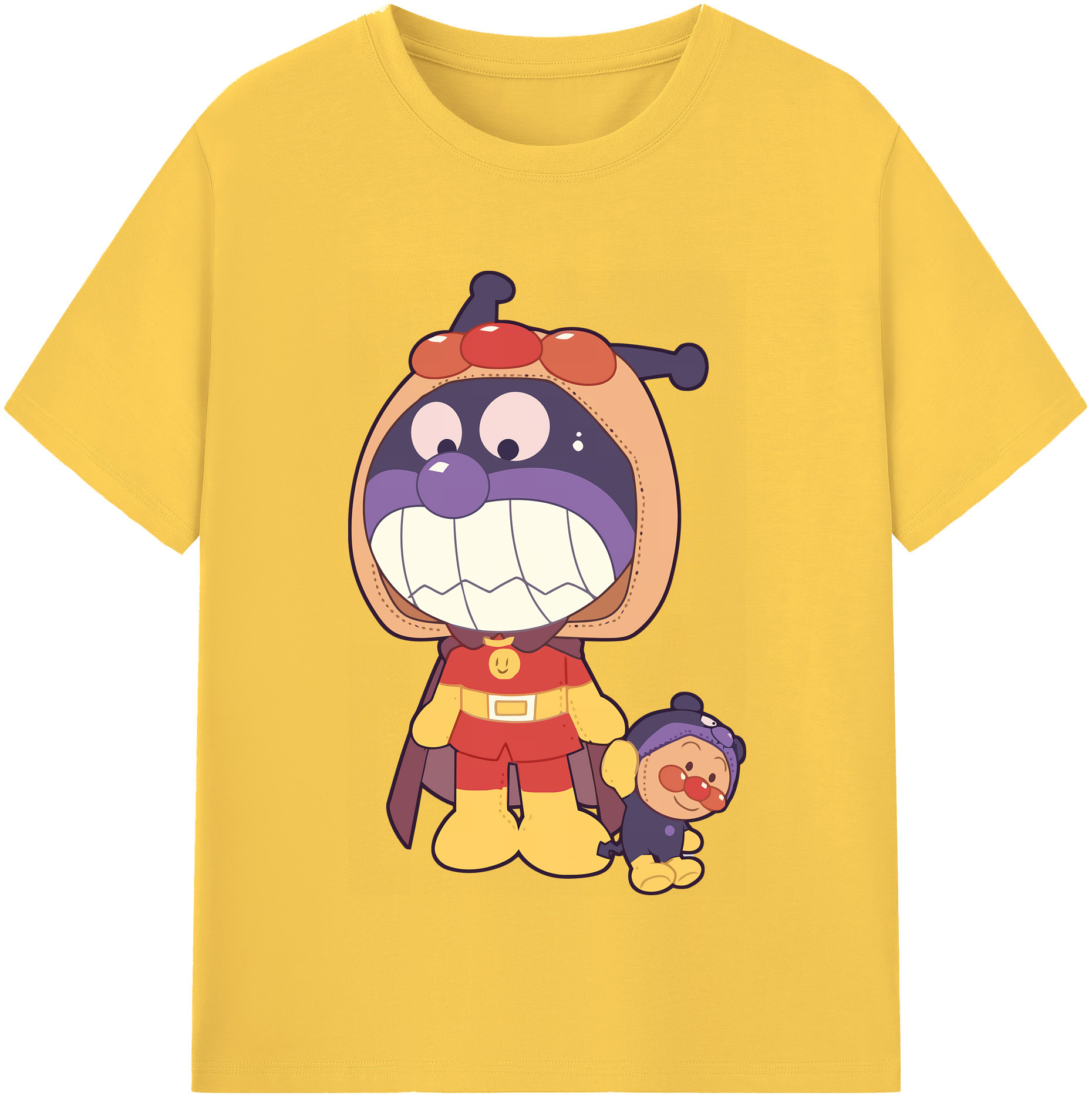 （画像用） アンパンマン Anpanman 綿100％半袖Tシャツ（フロントプリント）