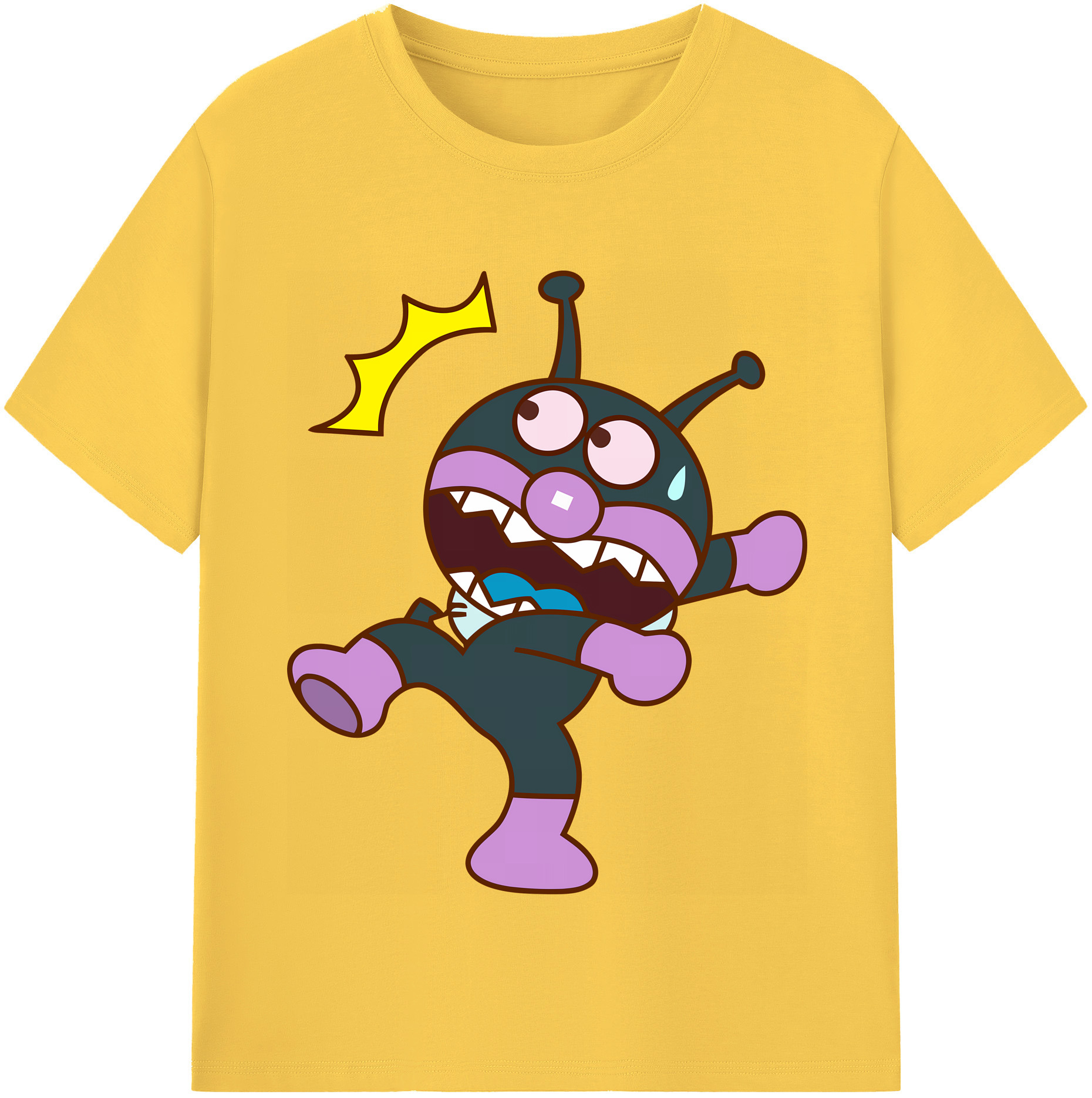 （画像用） アンパンマン Anpanman 綿100％半袖Tシャツ（フロントプリント）
