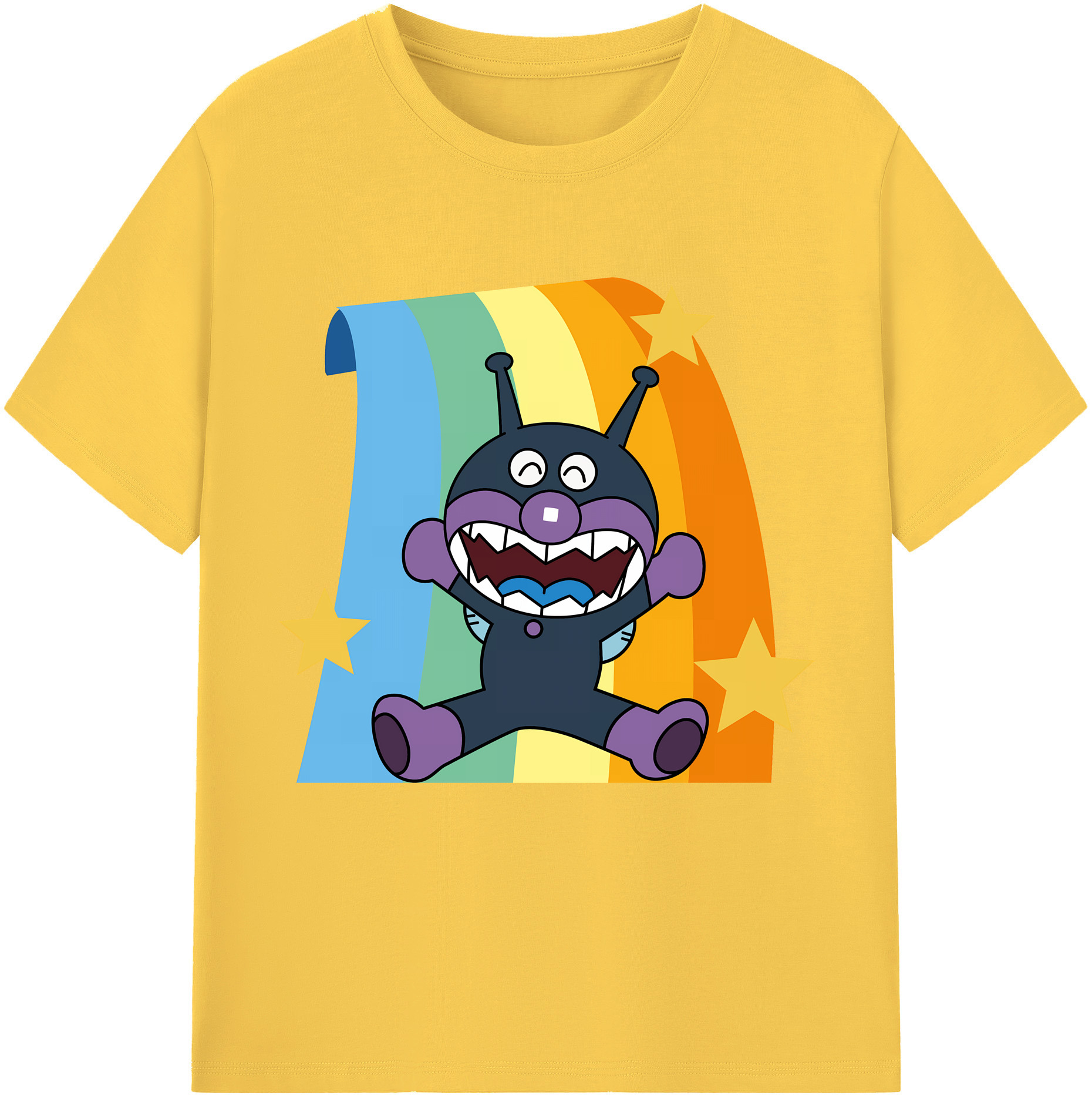 （画像用） アンパンマン Anpanman 綿100％半袖Tシャツ（フロントプリント）