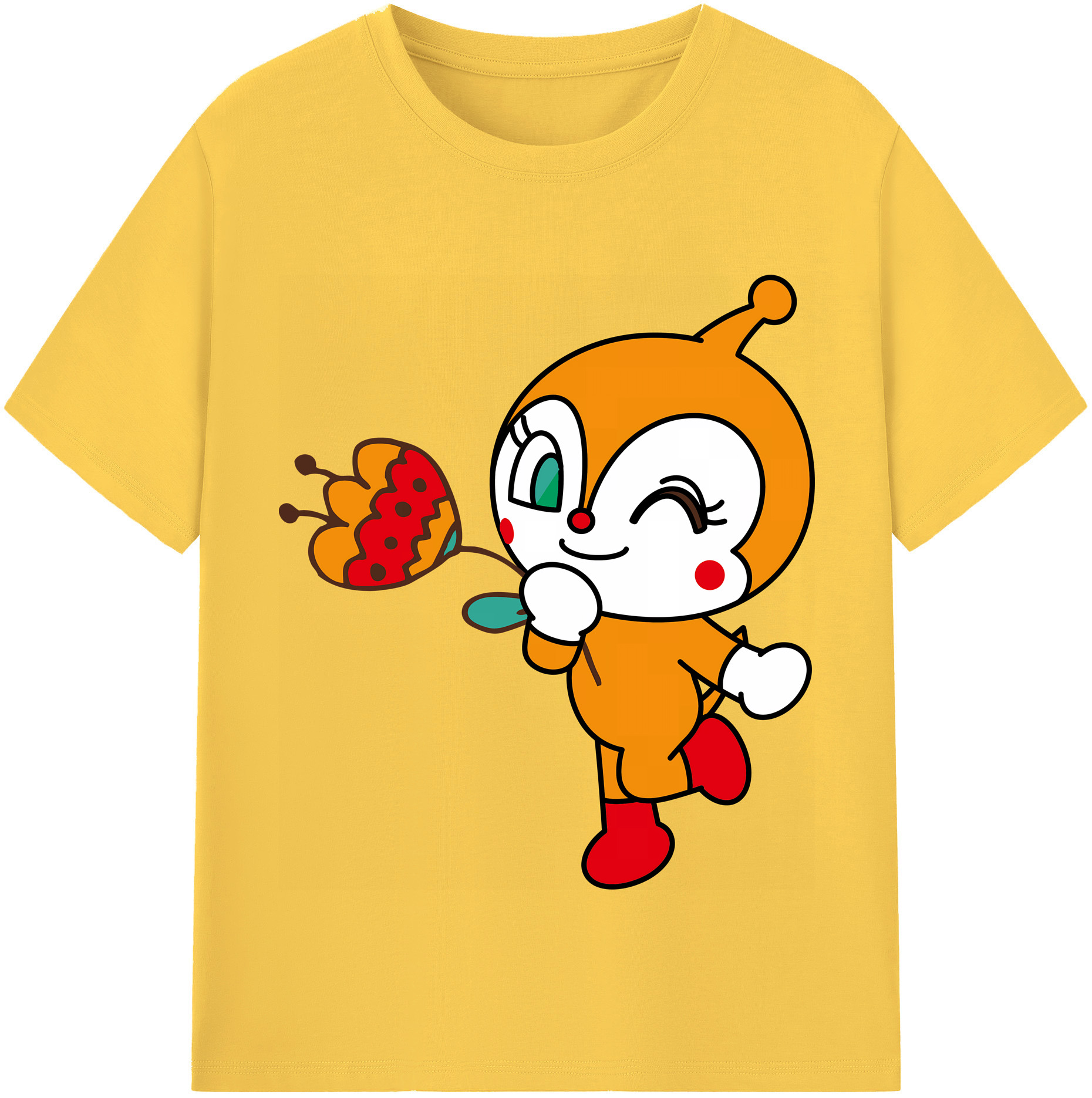 （画像用） アンパンマン Anpanman 綿100％半袖Tシャツ（フロントプリント）