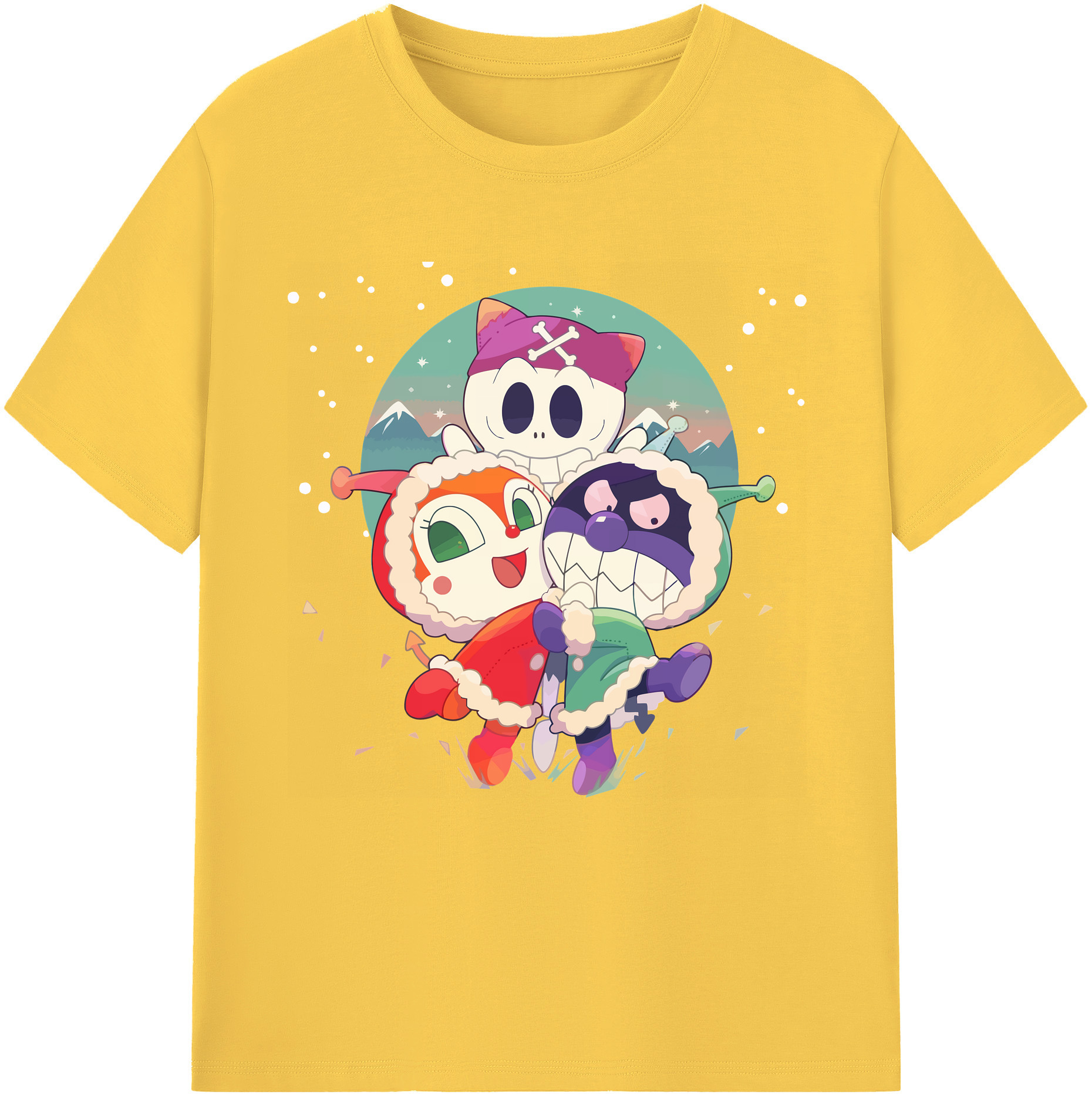 （画像用） アンパンマン Anpanman 綿100％半袖Tシャツ（フロントプリント）