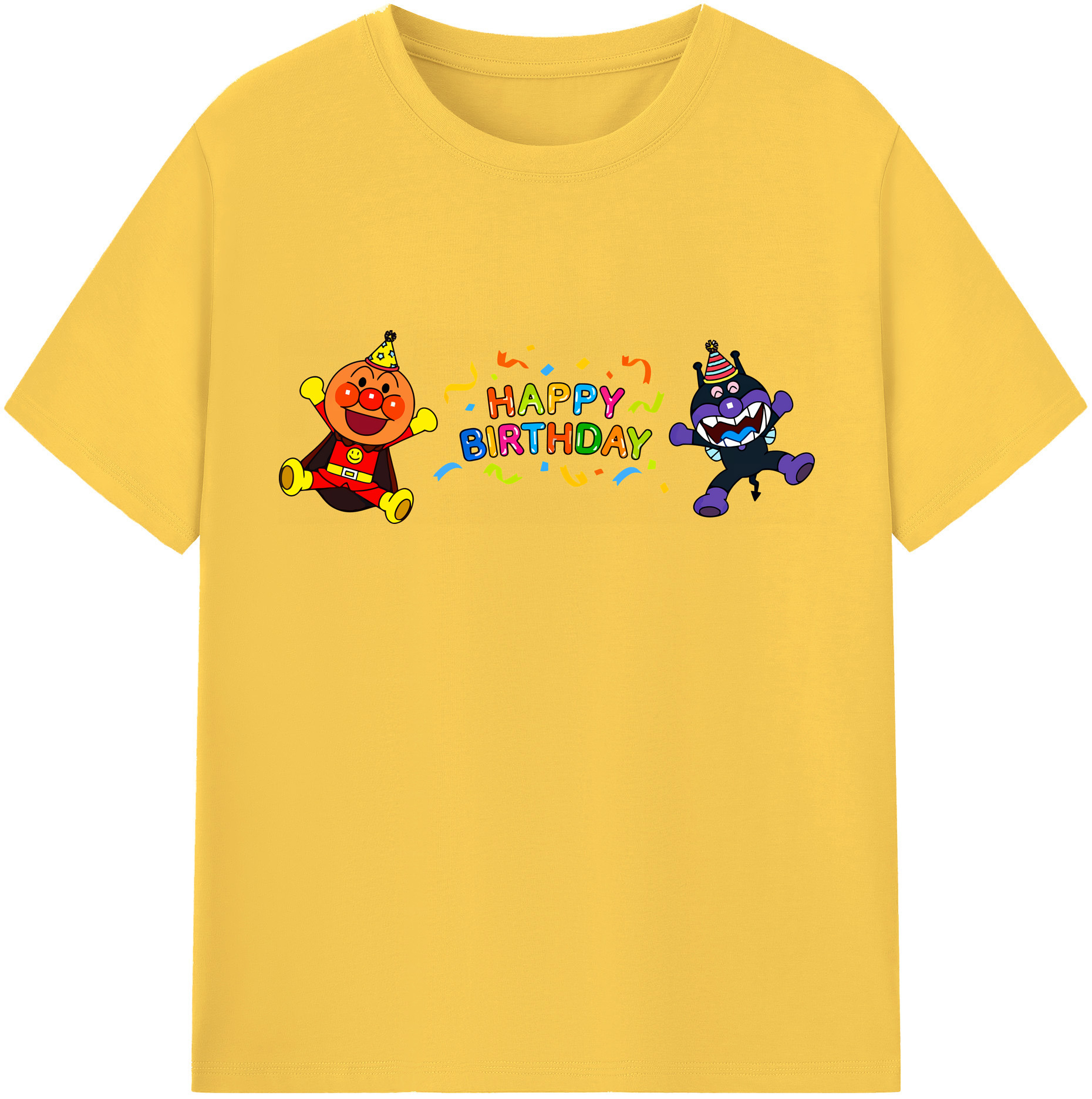 （画像用） アンパンマン Anpanman 綿100％半袖Tシャツ（フロントプリント）