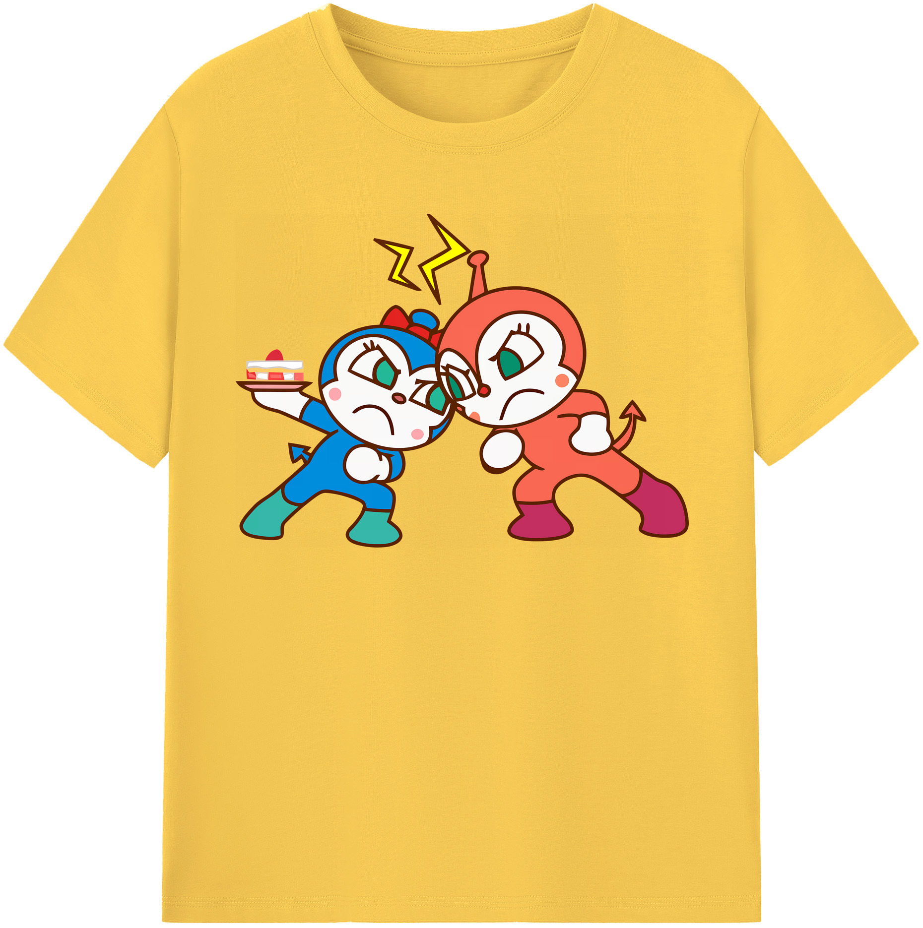 （画像用） アンパンマン Anpanman 綿100％半袖Tシャツ（フロントプリント）