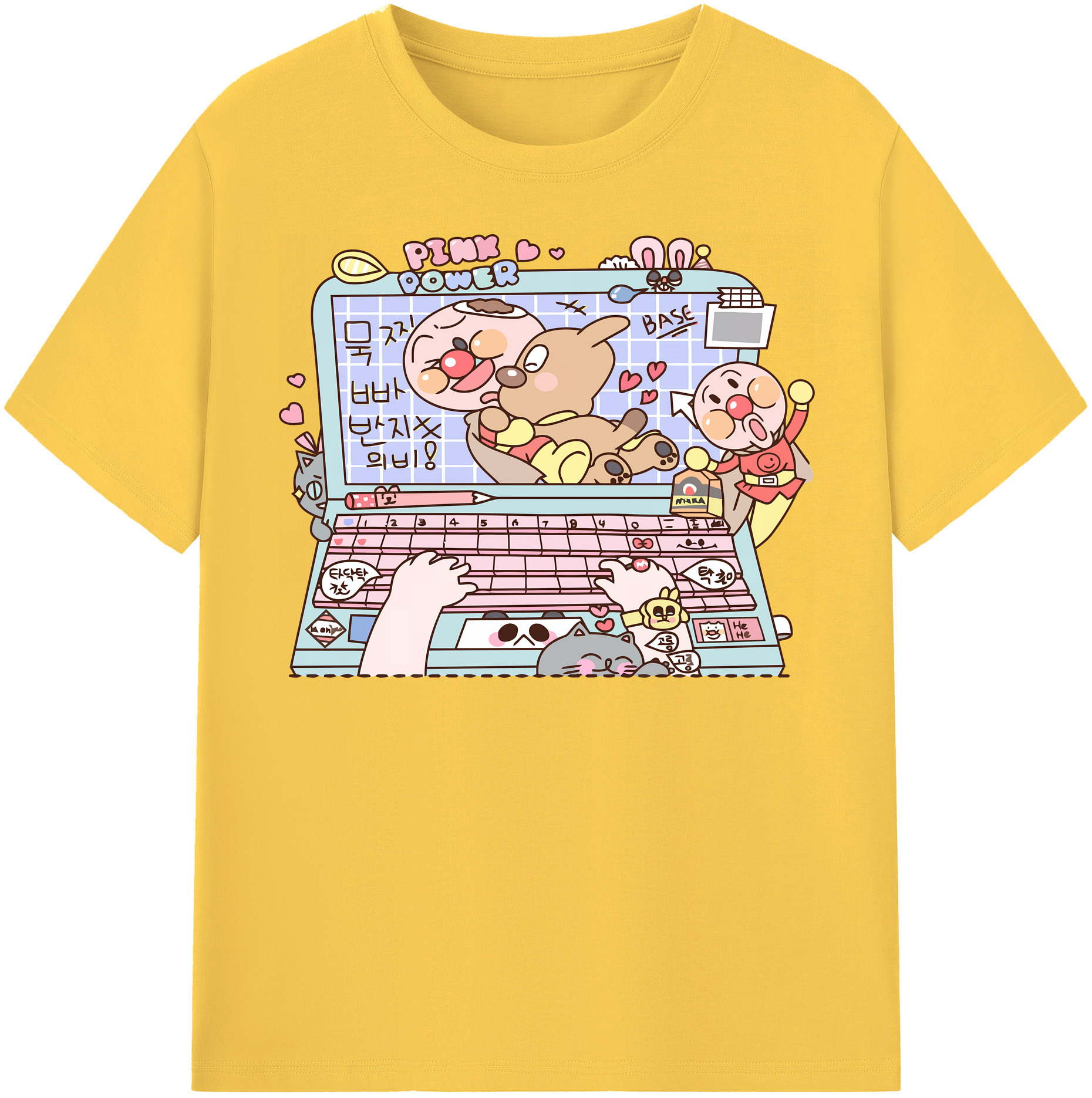 （画像用） アンパンマン Anpanman 綿100％半袖Tシャツ（フロントプリント）