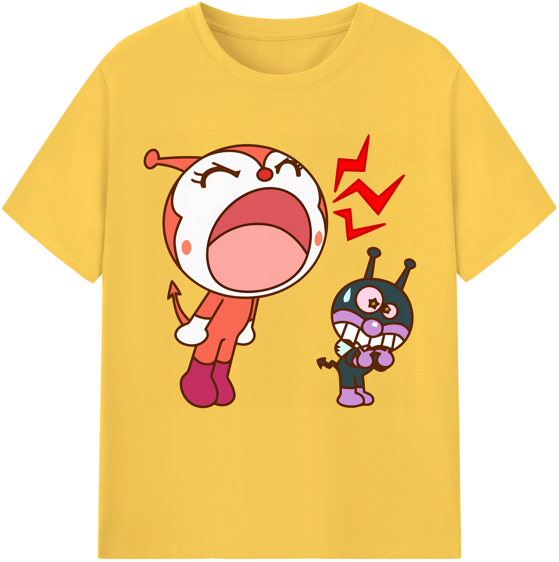 （画像用） アンパンマン Anpanman 綿100％半袖Tシャツ（フロントプリント）