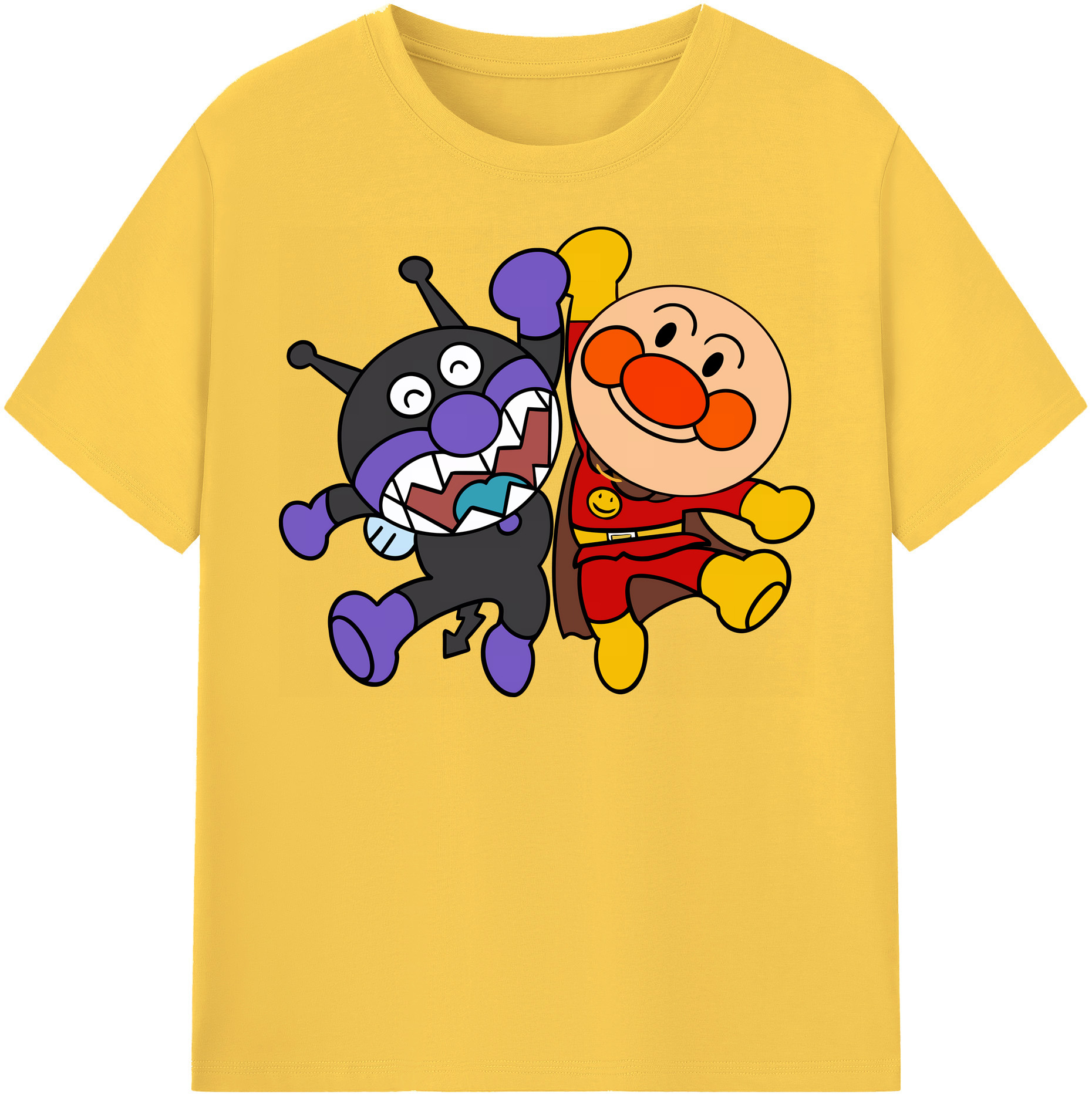 （画像用） アンパンマン Anpanman 綿100％半袖Tシャツ（フロントプリント）