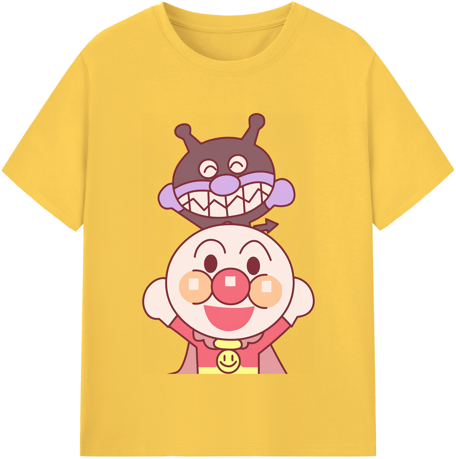 （画像用） アンパンマン Anpanman 綿100％半袖Tシャツ（フロントプリント）