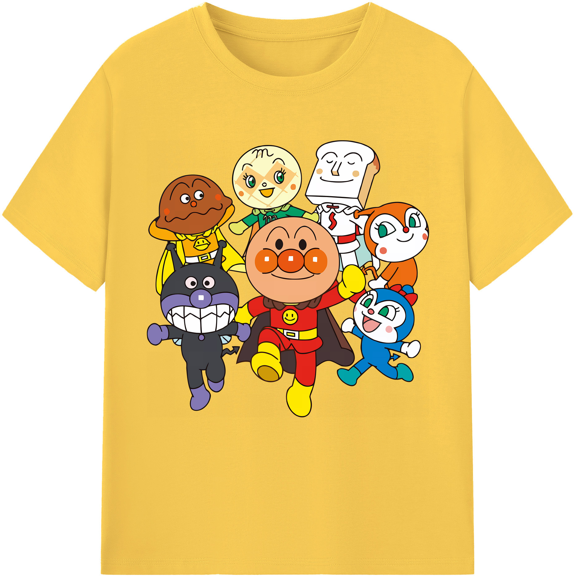 （画像用） アンパンマン Anpanman 綿100％半袖Tシャツ（フロントプリント）