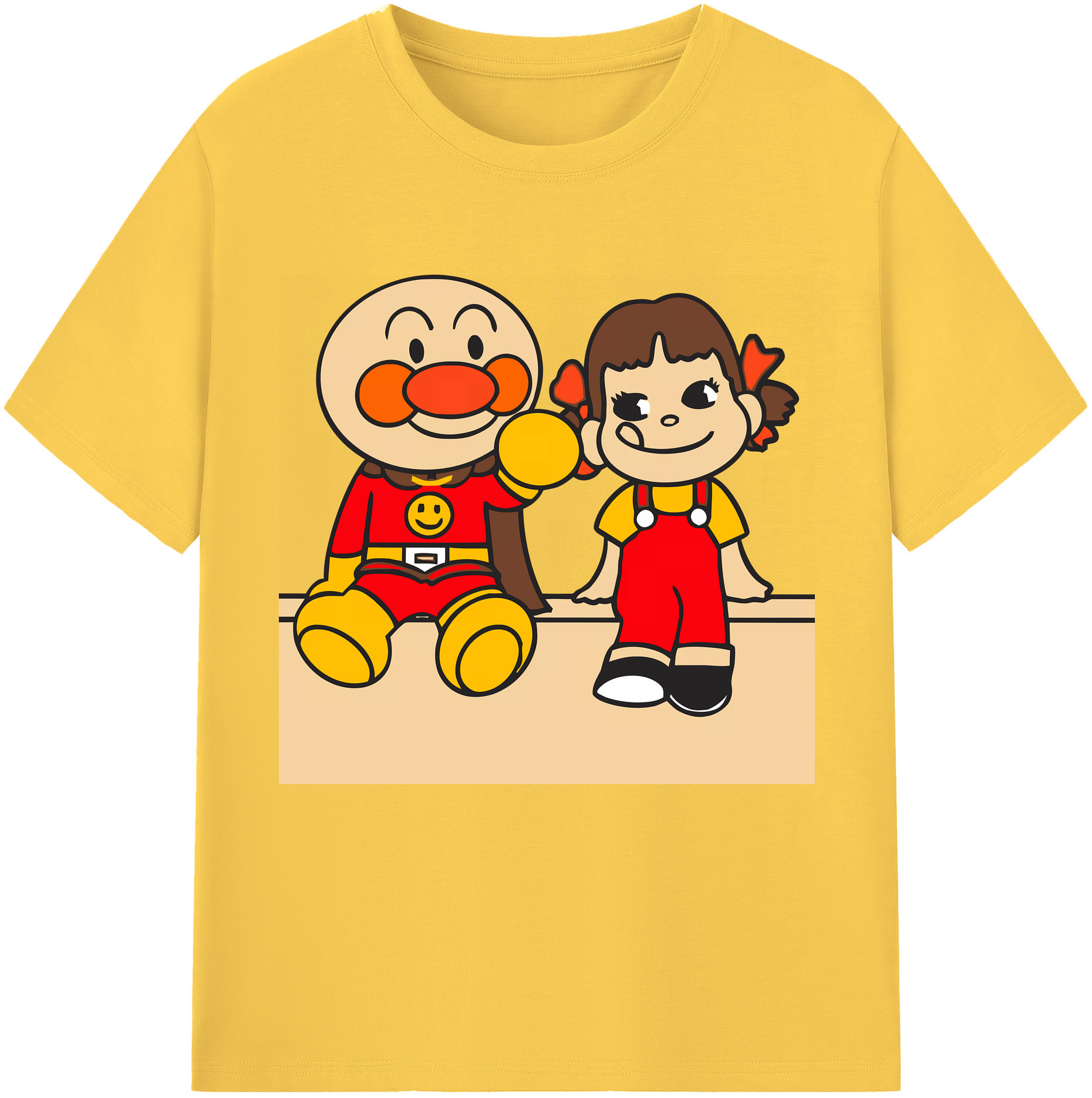 （画像用） アンパンマン Anpanman 綿100％半袖Tシャツ（フロントプリント）