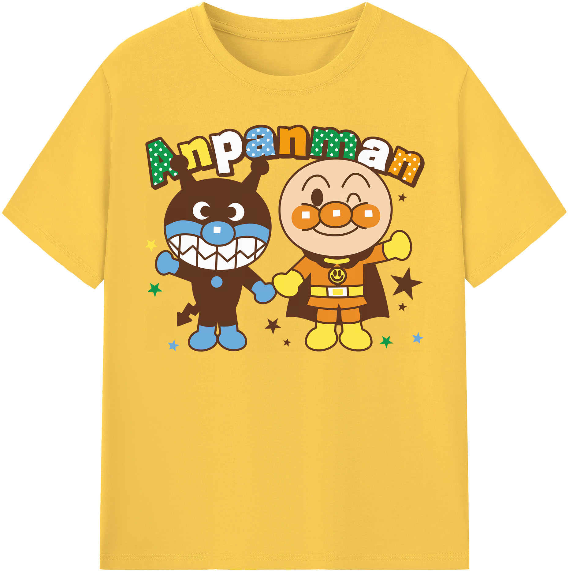 （画像用） アンパンマン Anpanman 綿100％半袖Tシャツ（フロントプリント）