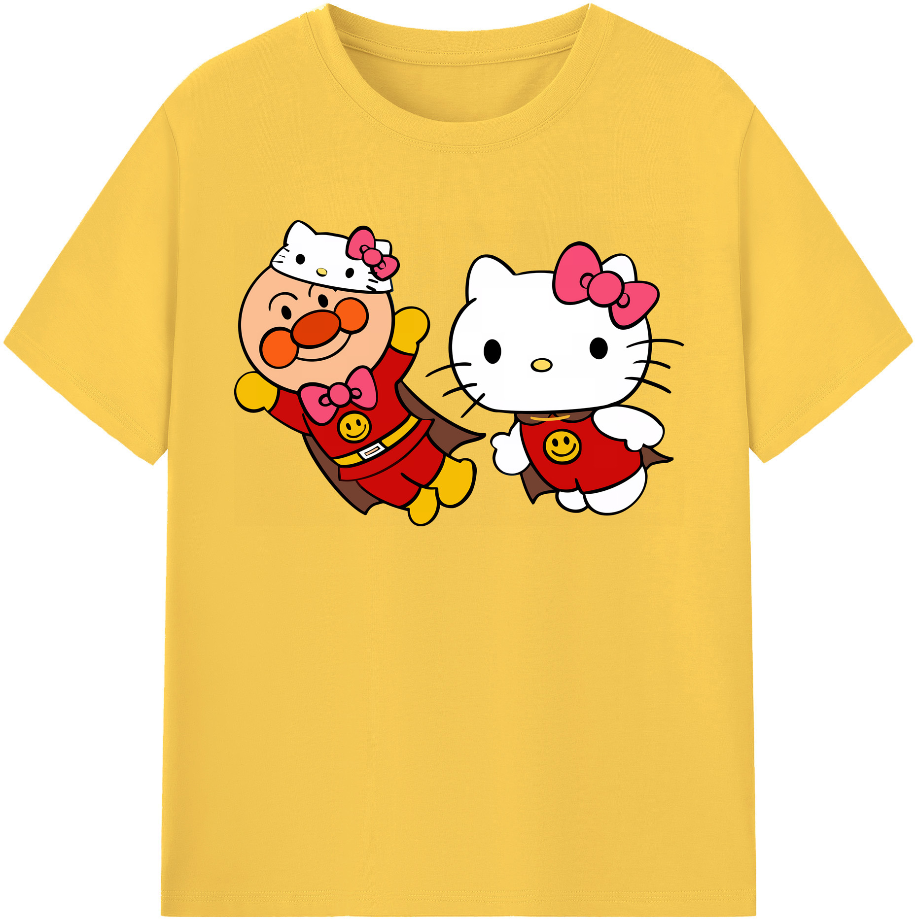 （画像用） アンパンマン Anpanman 綿100％半袖Tシャツ（フロントプリント）
