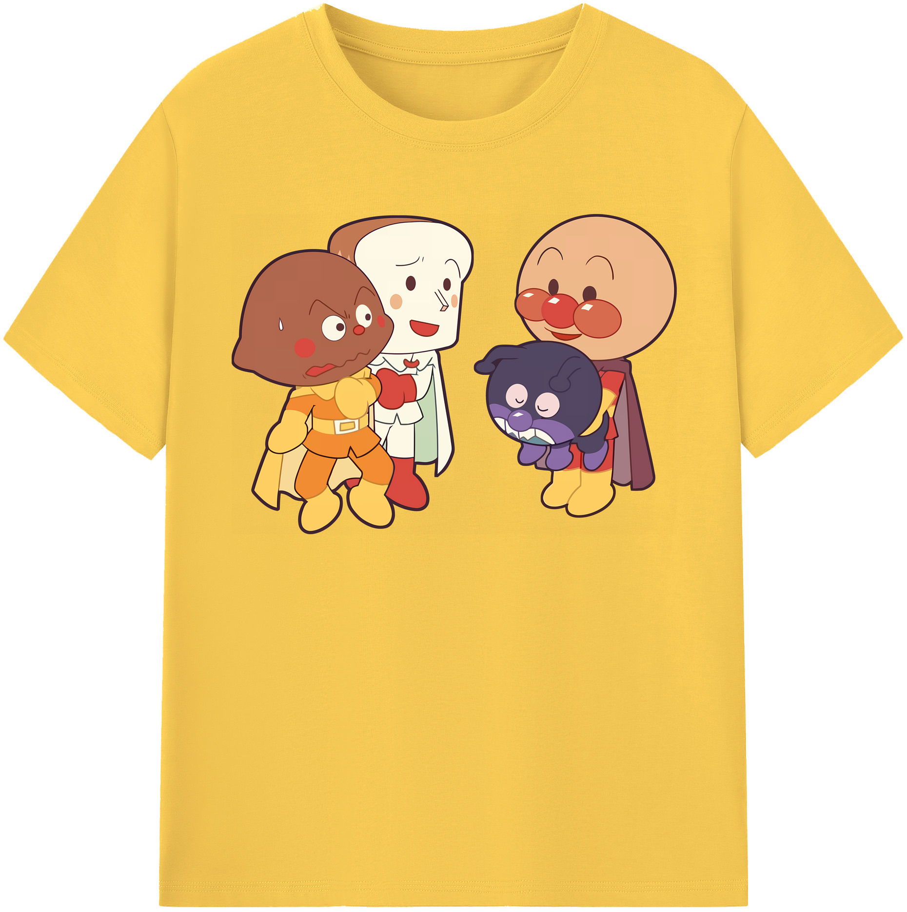 （画像用） アンパンマン Anpanman 綿100％半袖Tシャツ（フロントプリント）
