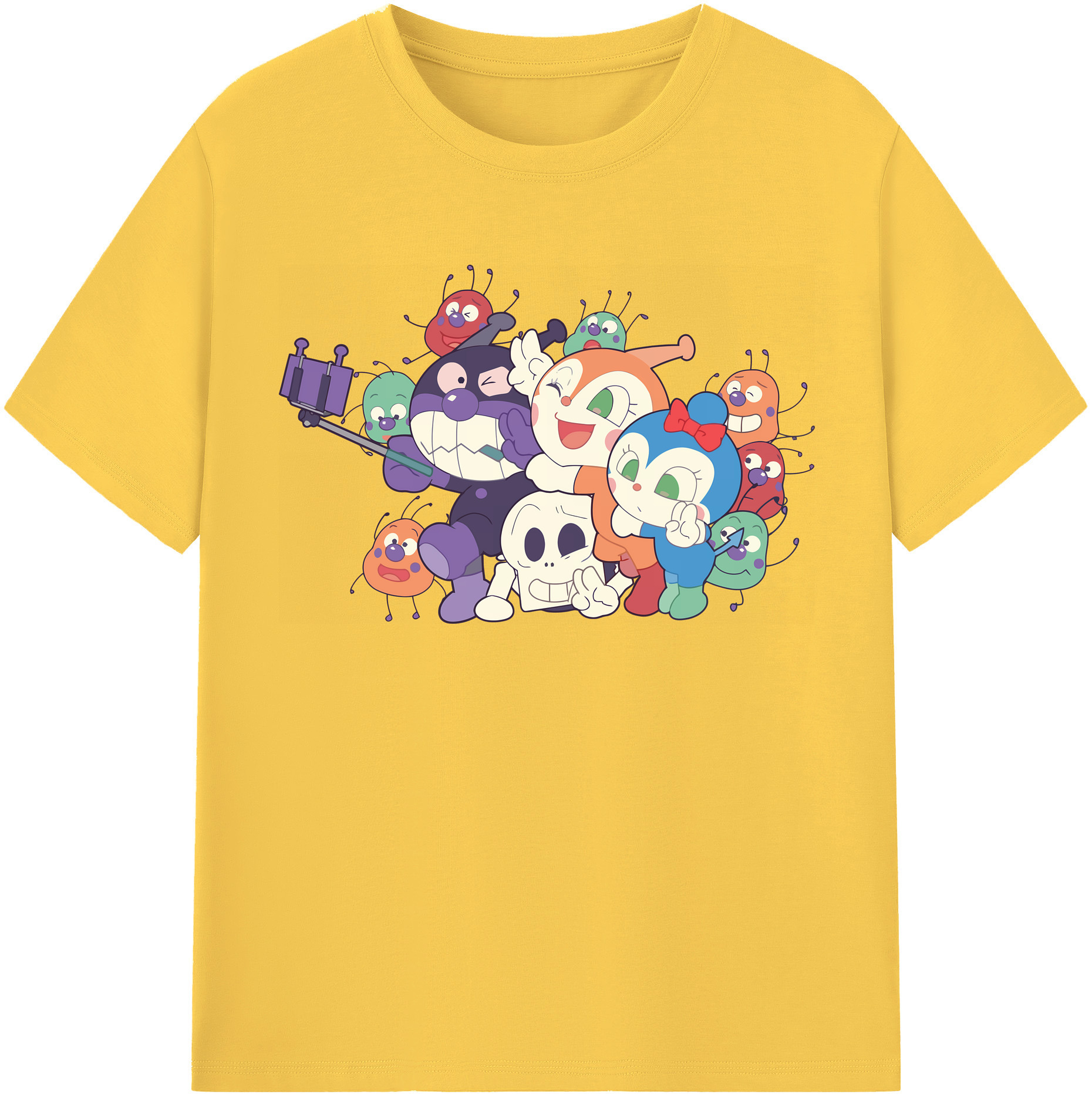 （画像用） アンパンマン Anpanman 綿100％半袖Tシャツ（フロントプリント）