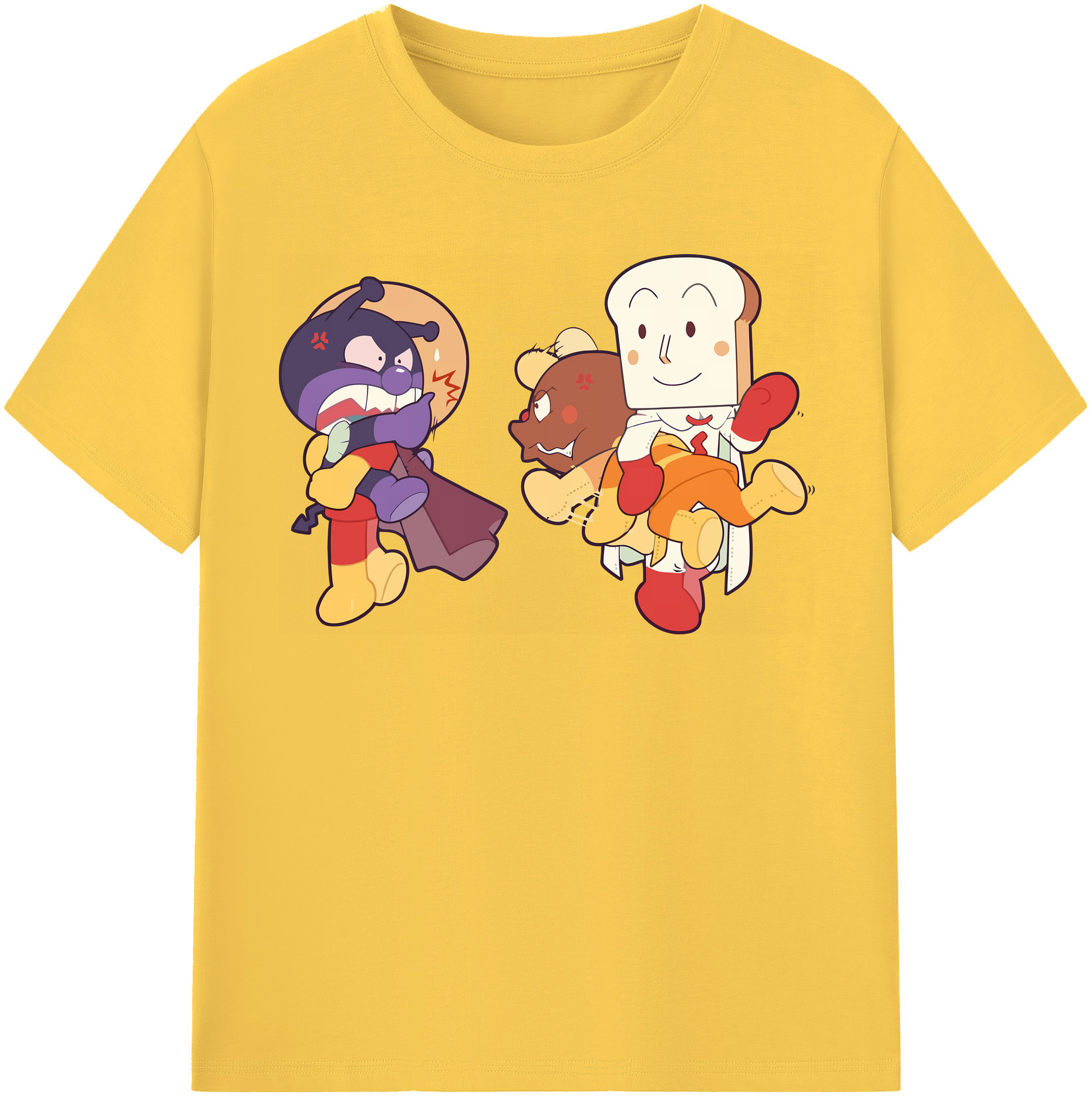 （画像用） アンパンマン Anpanman 綿100％半袖Tシャツ（フロントプリント）