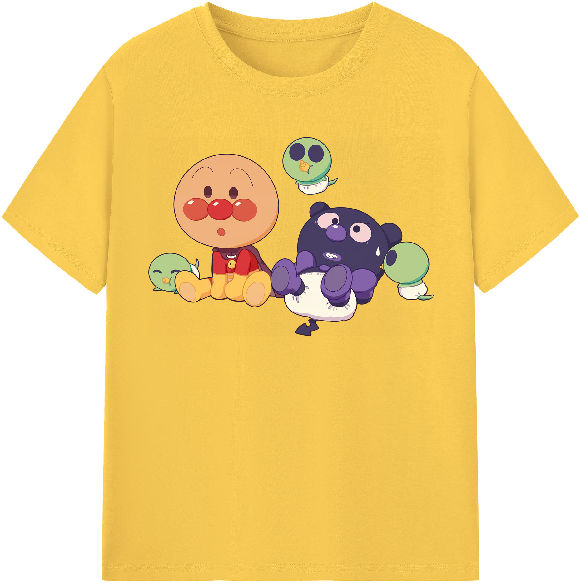（画像用） アンパンマン Anpanman 綿100％半袖Tシャツ（フロントプリント）