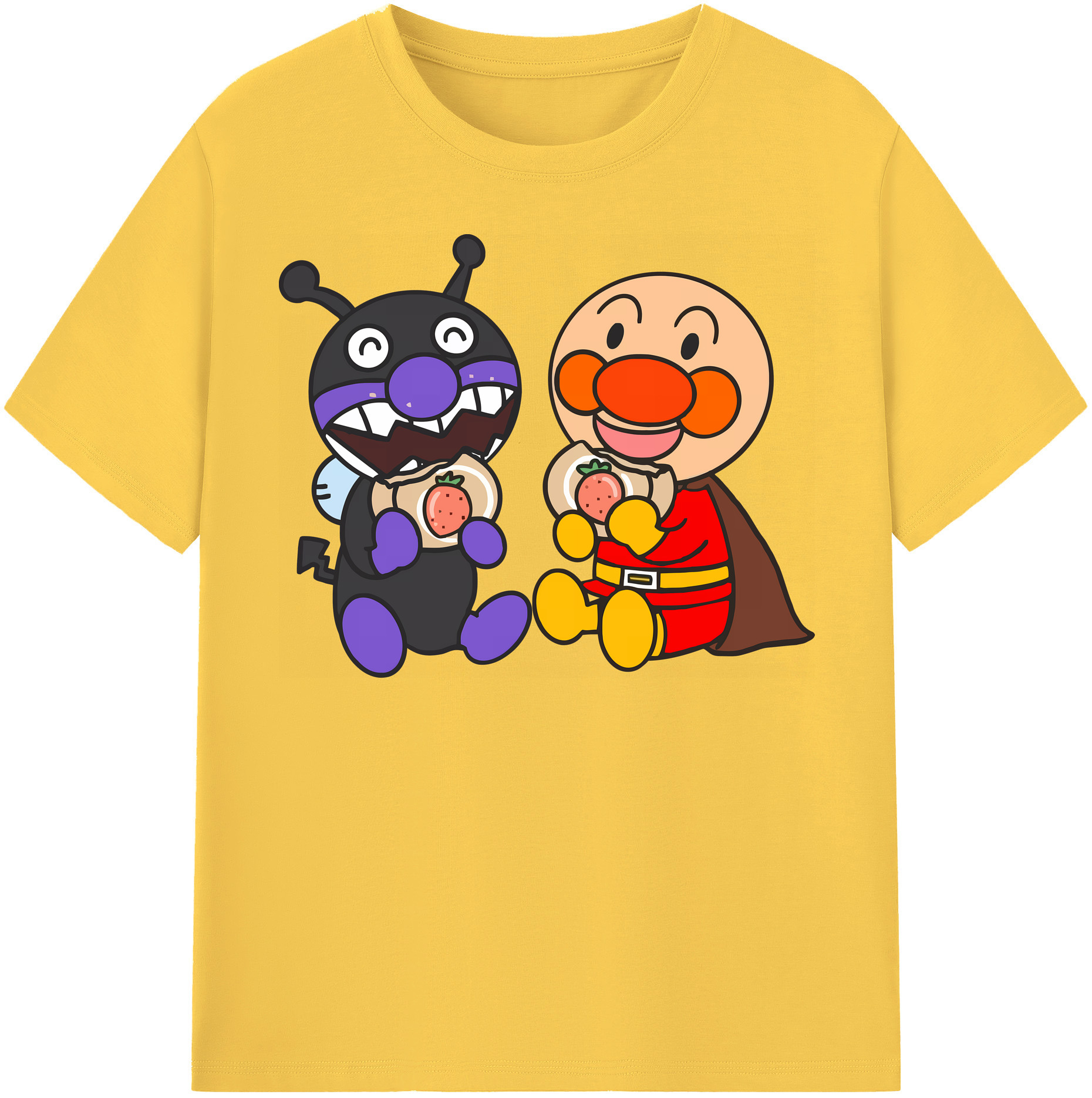 （画像用） アンパンマン Anpanman 綿100％半袖Tシャツ（フロントプリント）