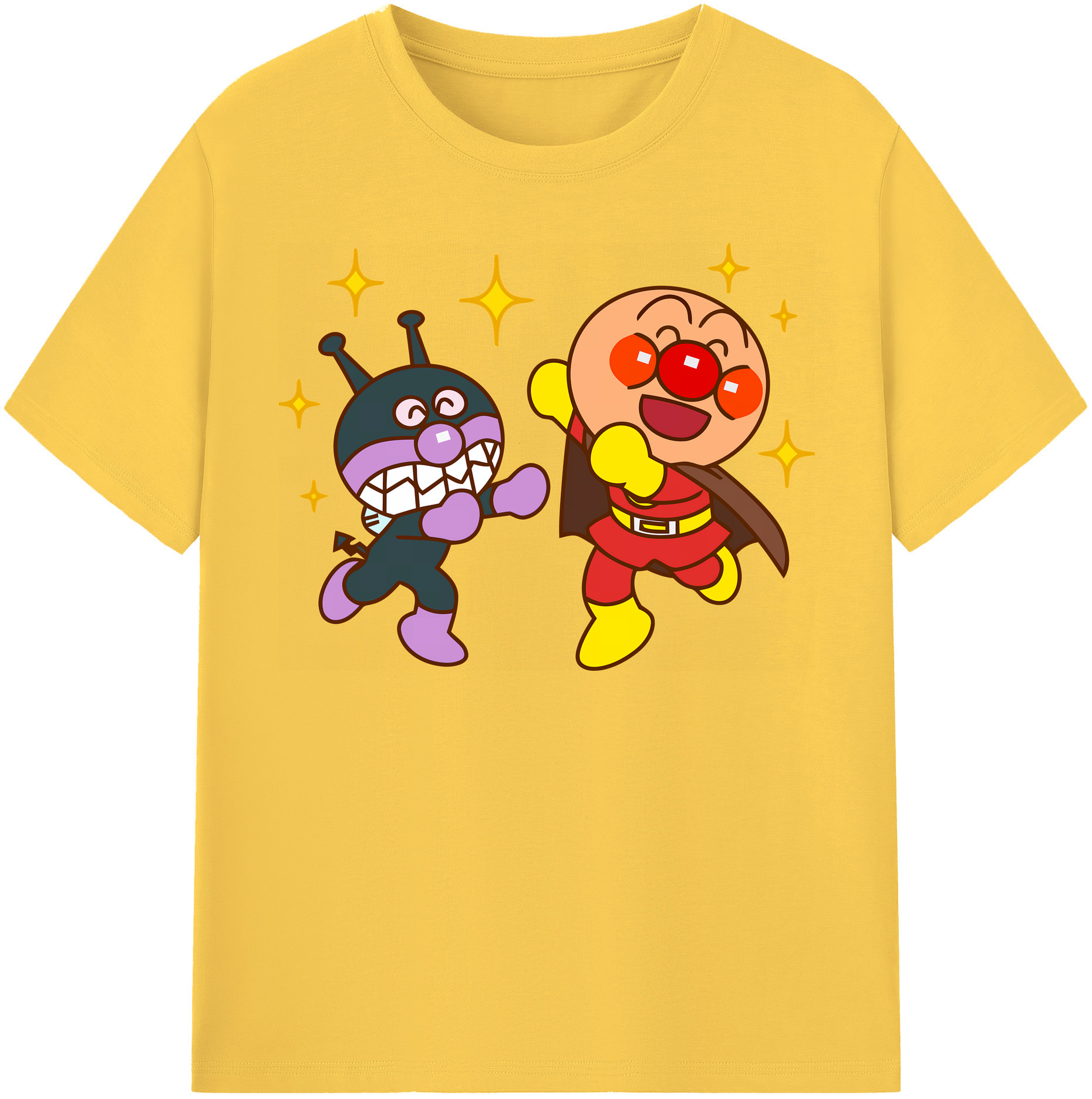 （画像用） アンパンマン Anpanman 綿100％半袖Tシャツ（フロントプリント）