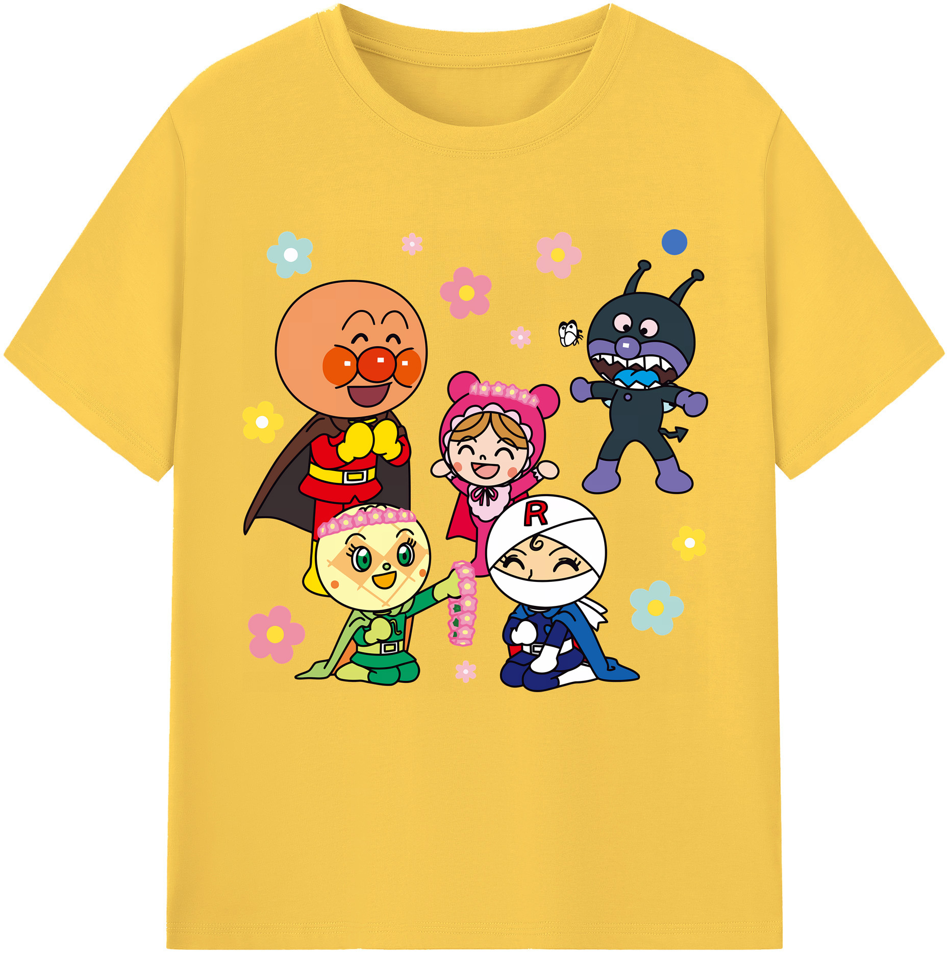 （画像用） アンパンマン Anpanman 綿100％半袖Tシャツ（フロントプリント）