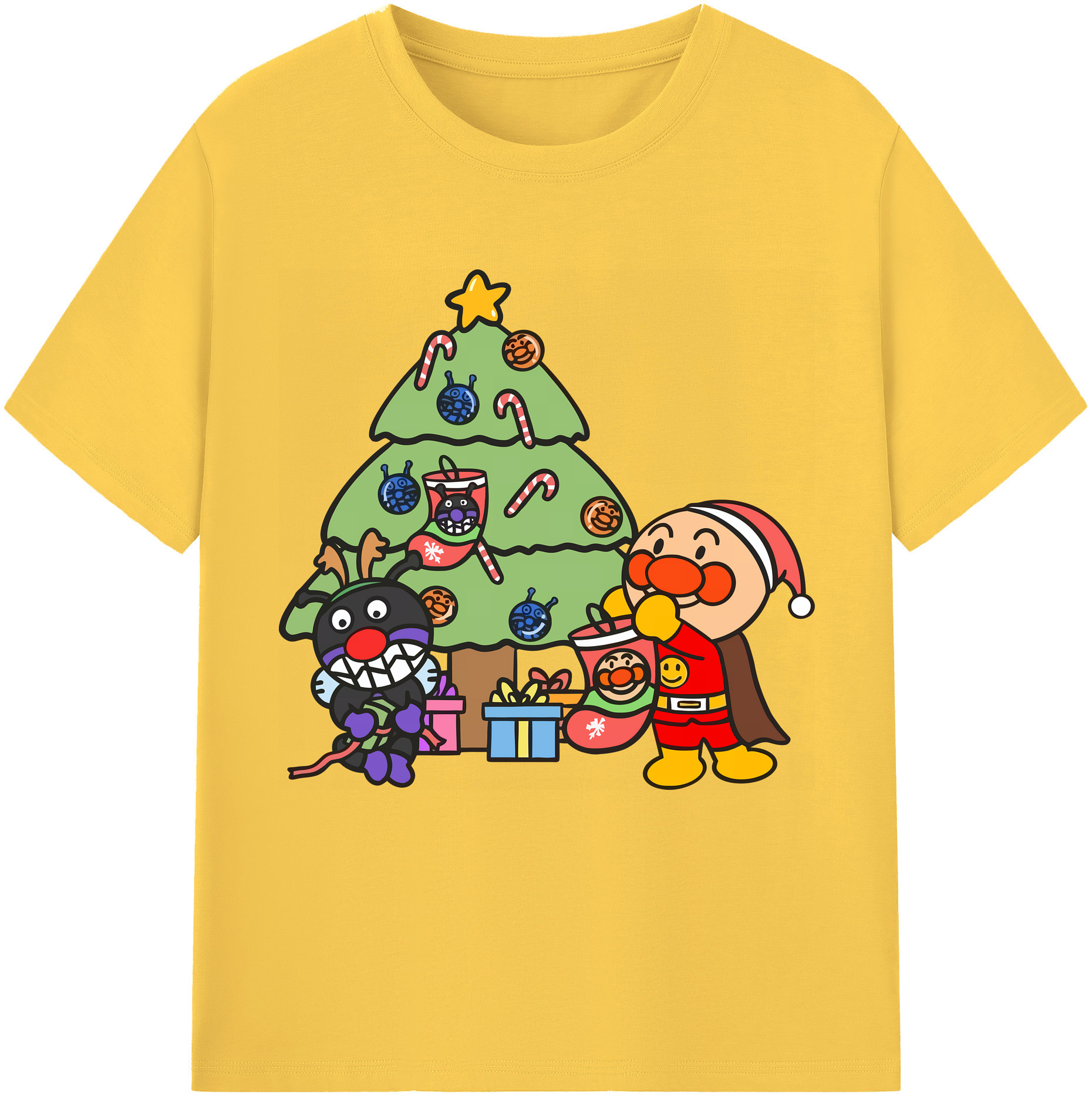（画像用） アンパンマン Anpanman 綿100％半袖Tシャツ（フロントプリント）