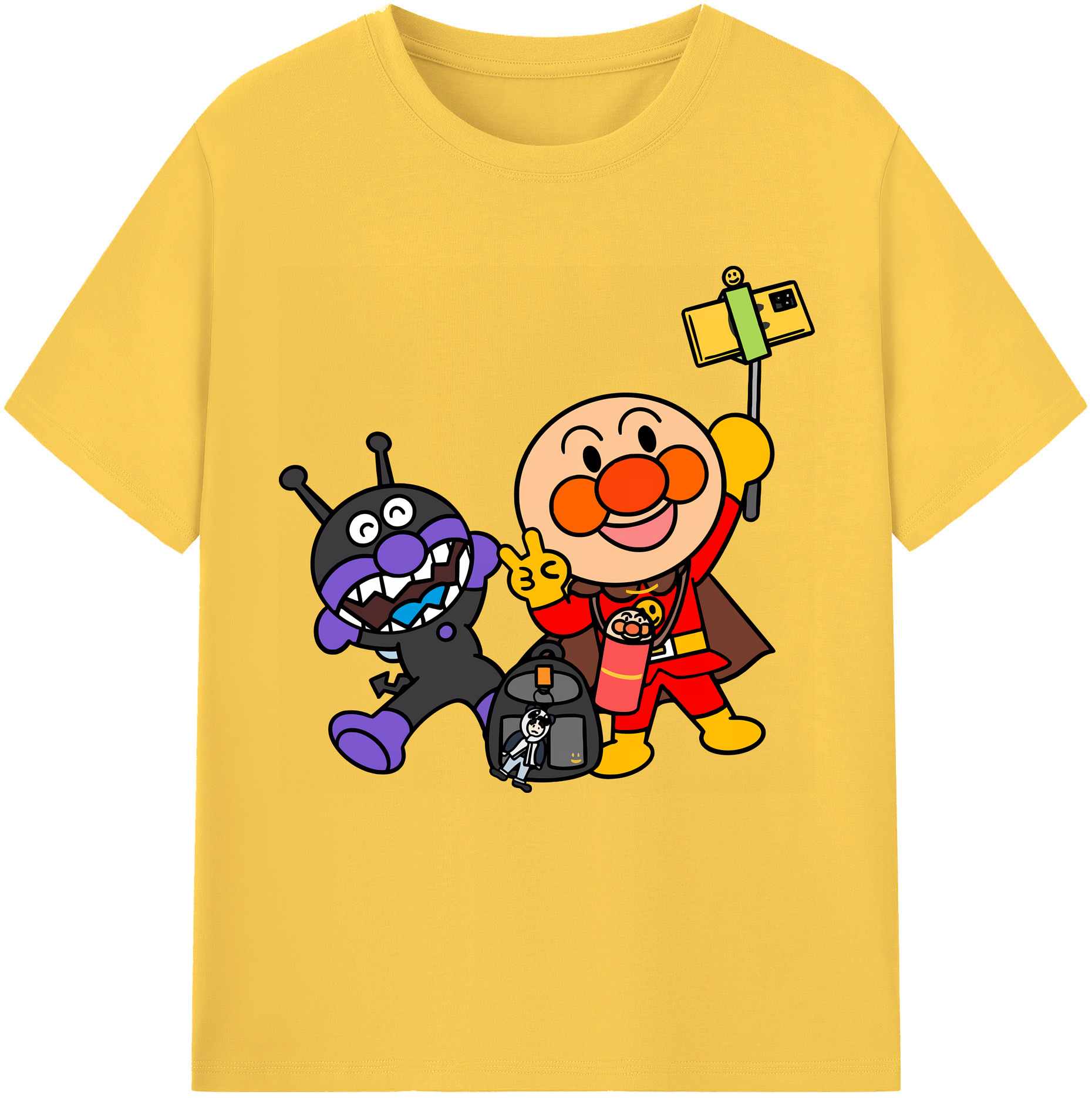 （画像用） アンパンマン Anpanman 綿100％半袖Tシャツ（フロントプリント）
