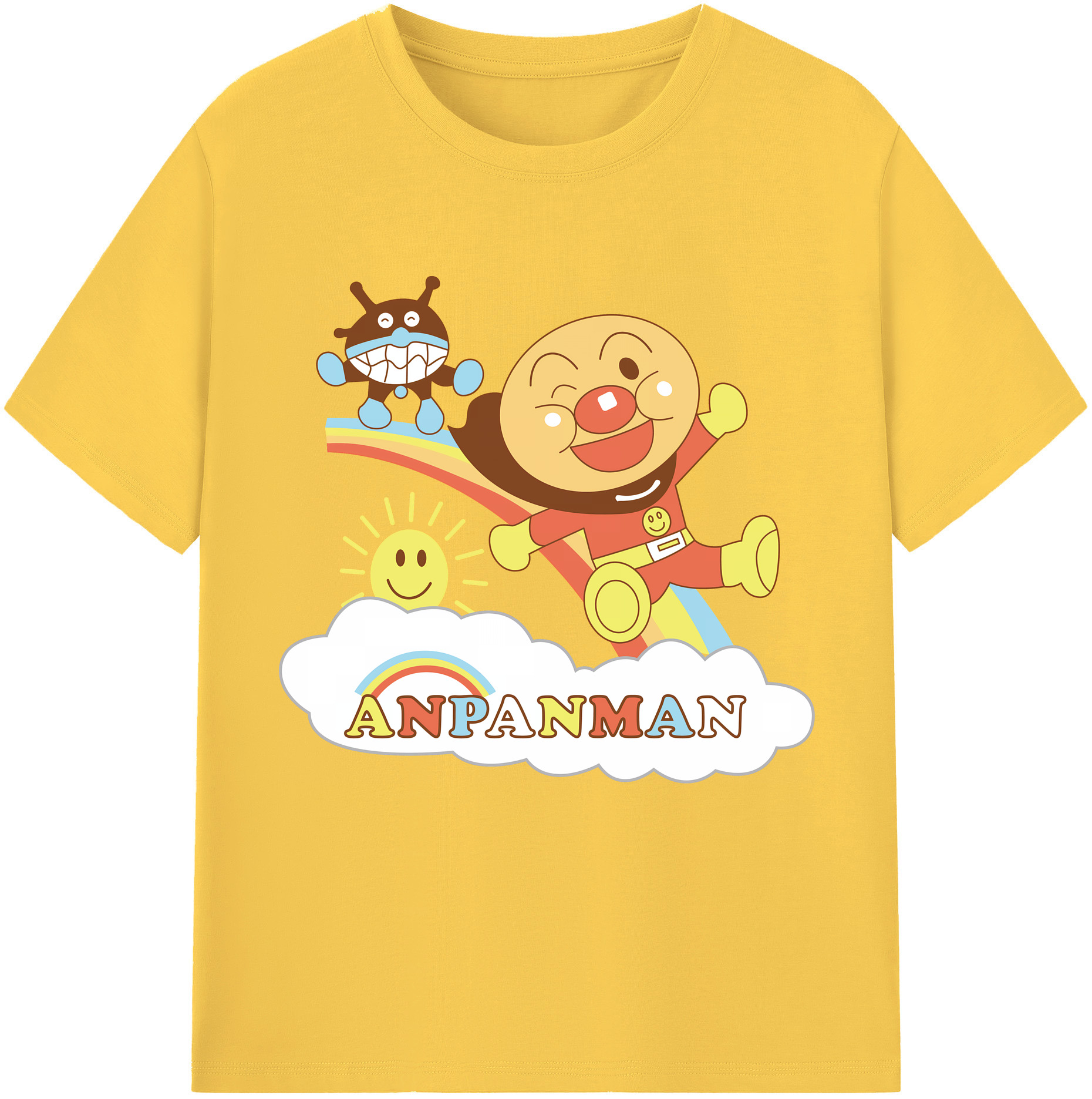 （画像用） アンパンマン Anpanman 綿100％半袖Tシャツ（フロントプリント）