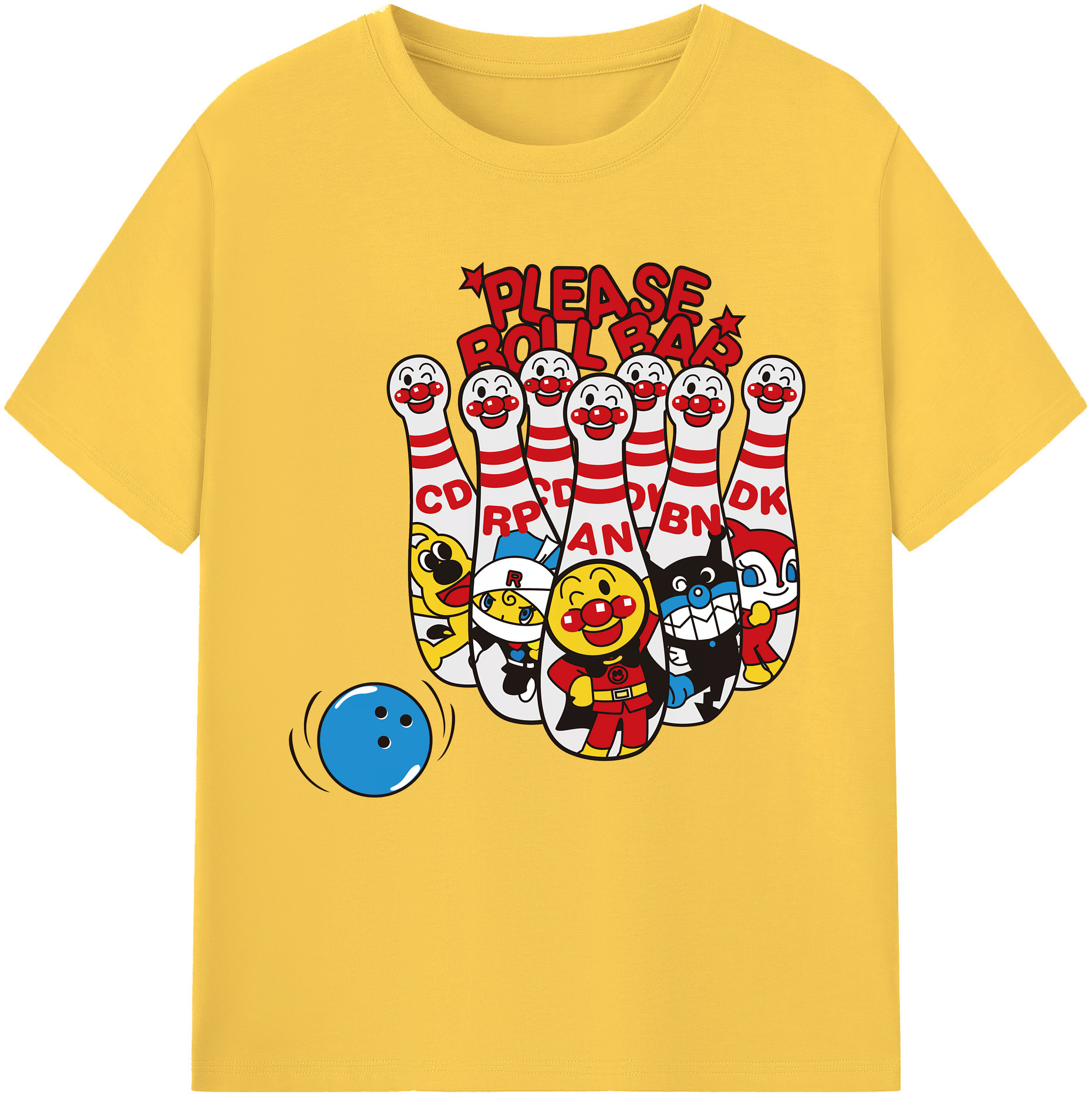 （画像用） アンパンマン Anpanman 綿100％半袖Tシャツ（フロントプリント）