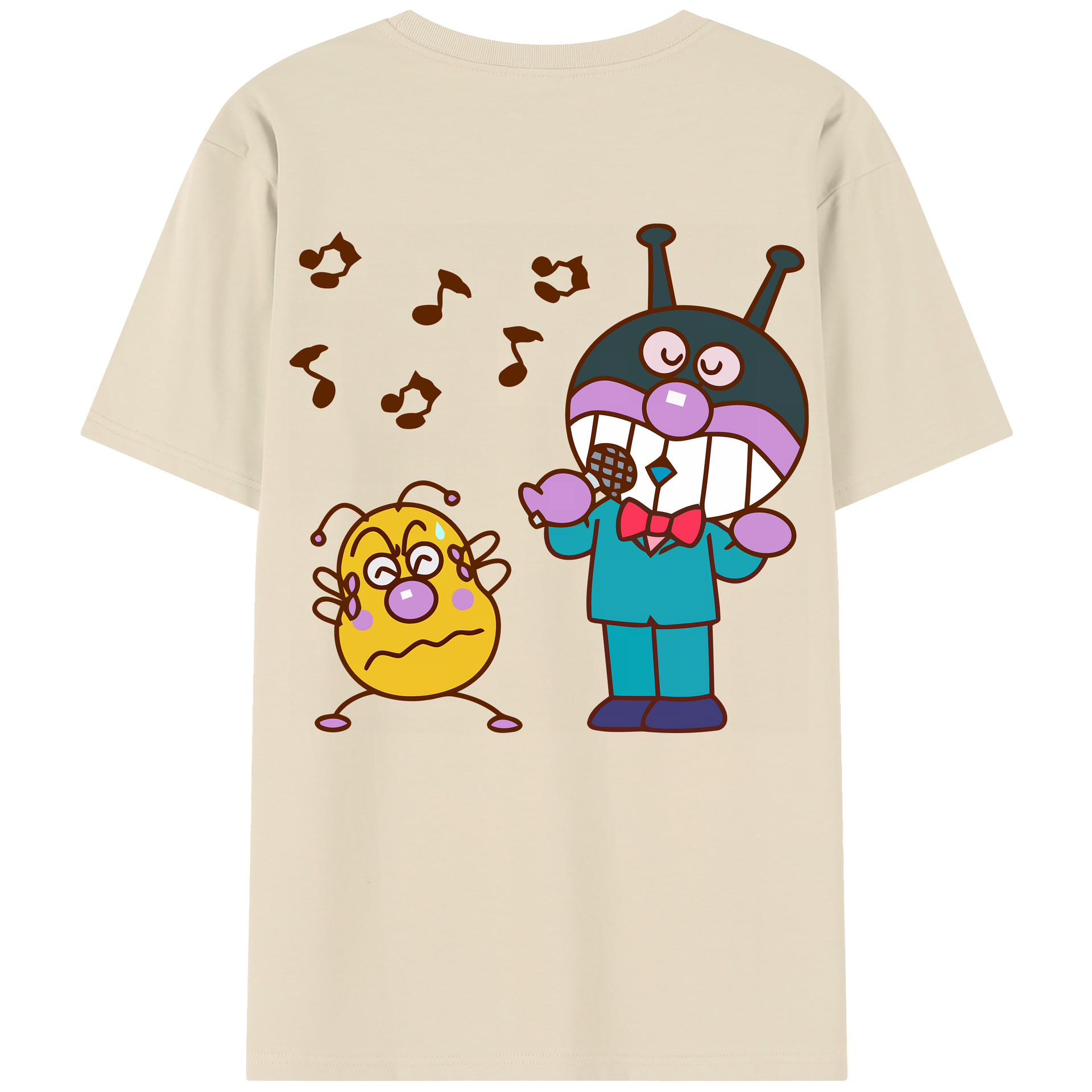 （画像用） アンパンマン Anpanman 綿100％半袖Tシャツ（背面プリント）