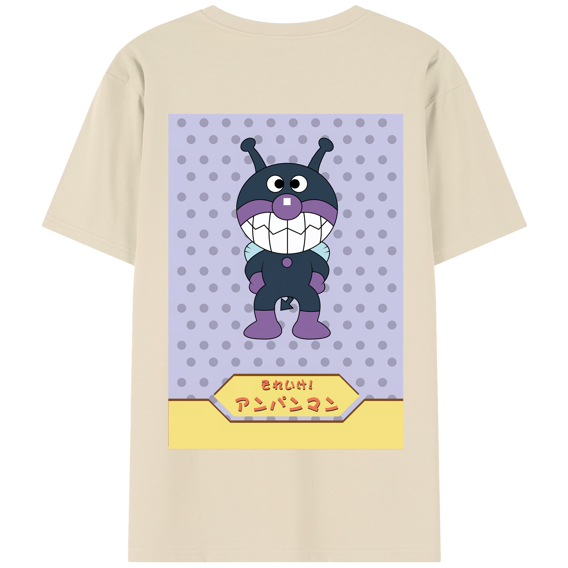 （画像用） アンパンマン Anpanman 綿100％半袖Tシャツ（背面プリント）