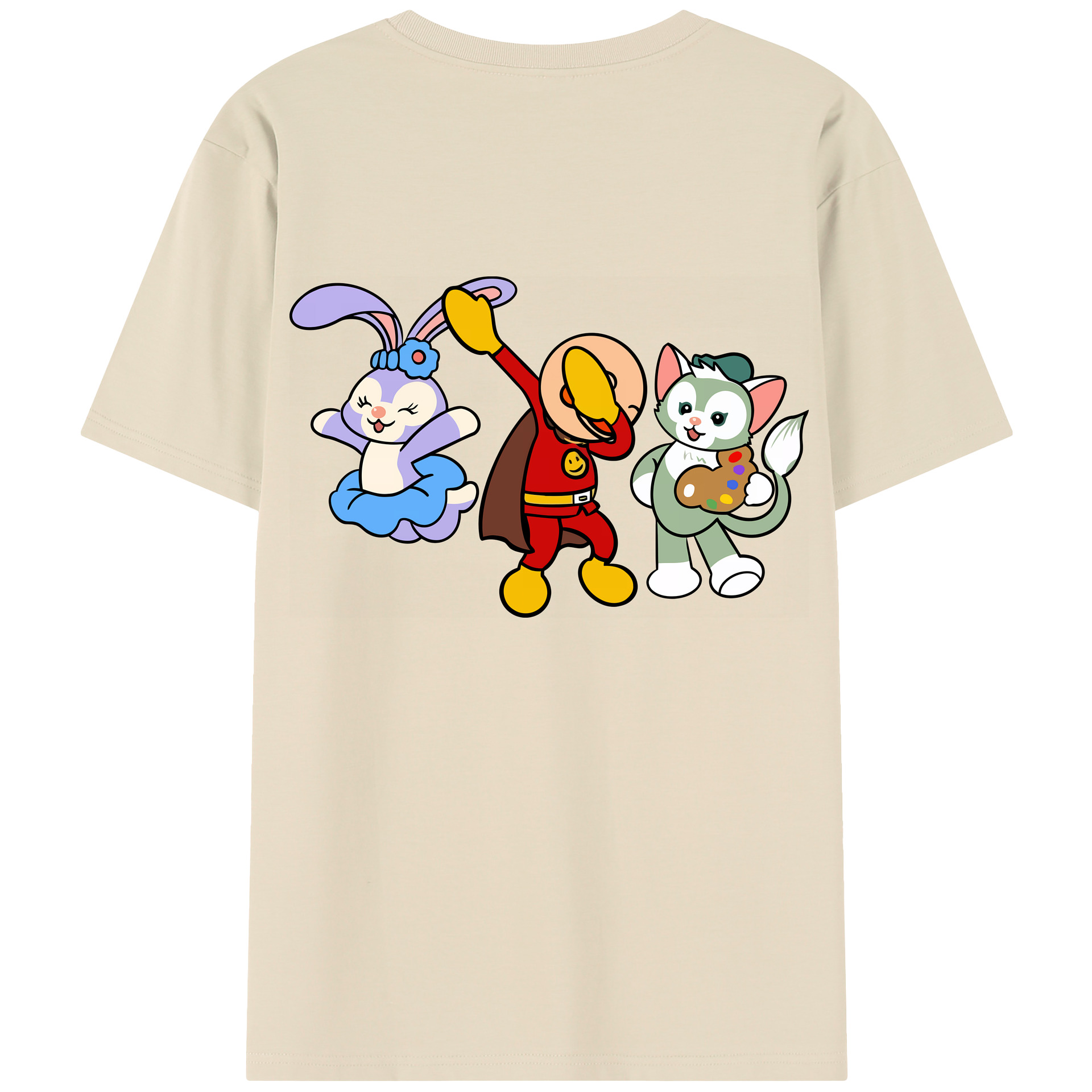 （画像用） アンパンマン Anpanman 綿100％半袖Tシャツ（背面プリント）
