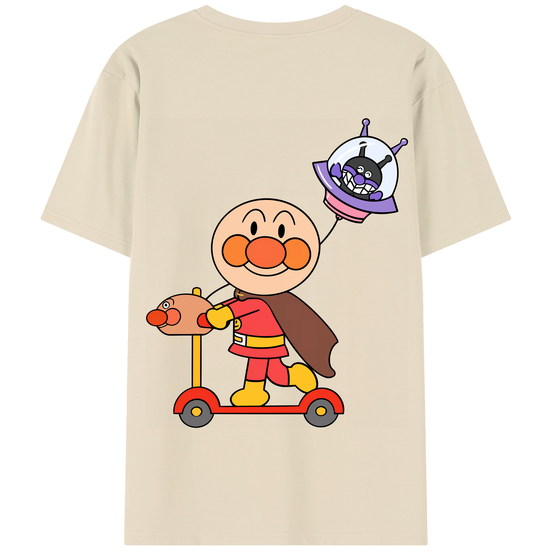 （画像用） アンパンマン Anpanman 綿100％半袖Tシャツ（背面プリント）