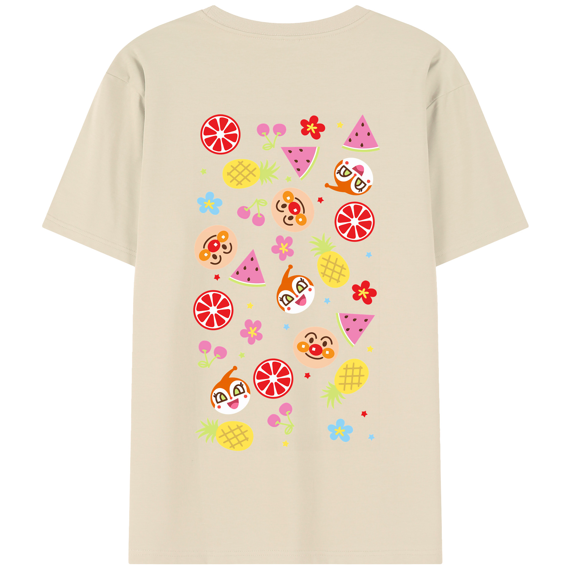 （画像用） アンパンマン Anpanman 綿100％半袖Tシャツ（背面プリント）