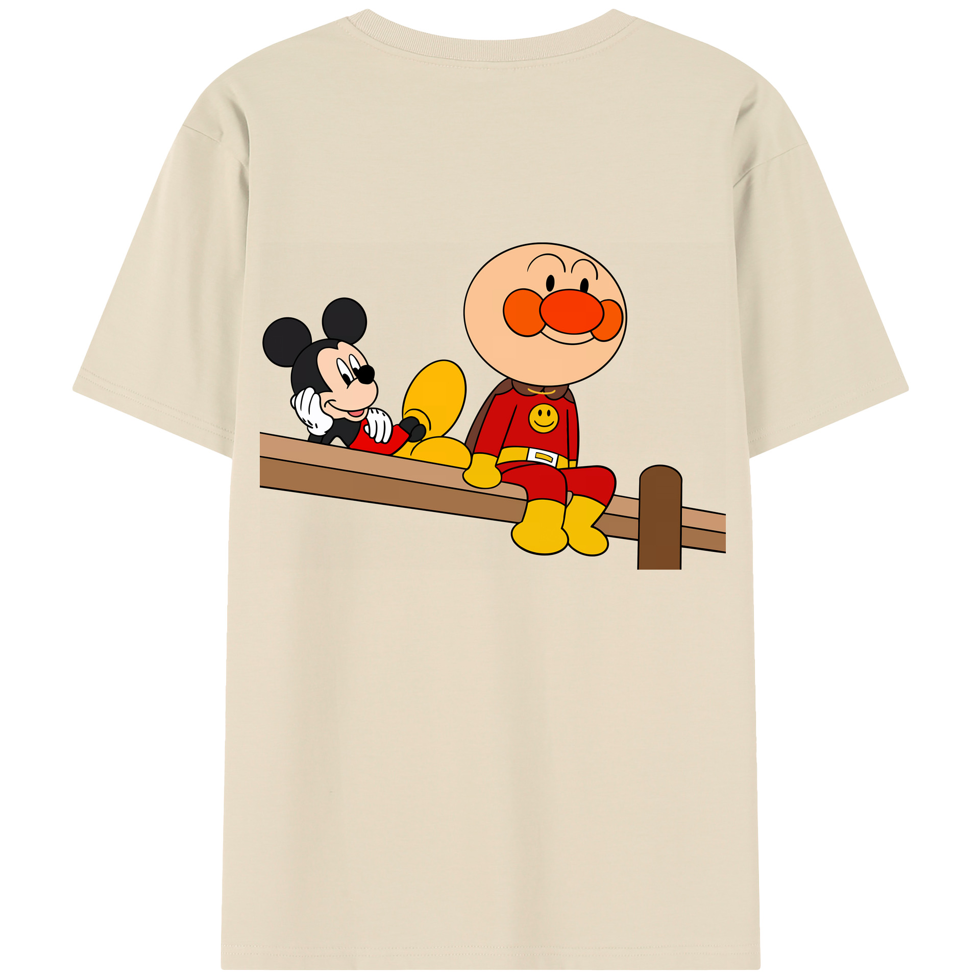 （画像用） アンパンマン Anpanman 綿100％半袖Tシャツ（背面プリント）