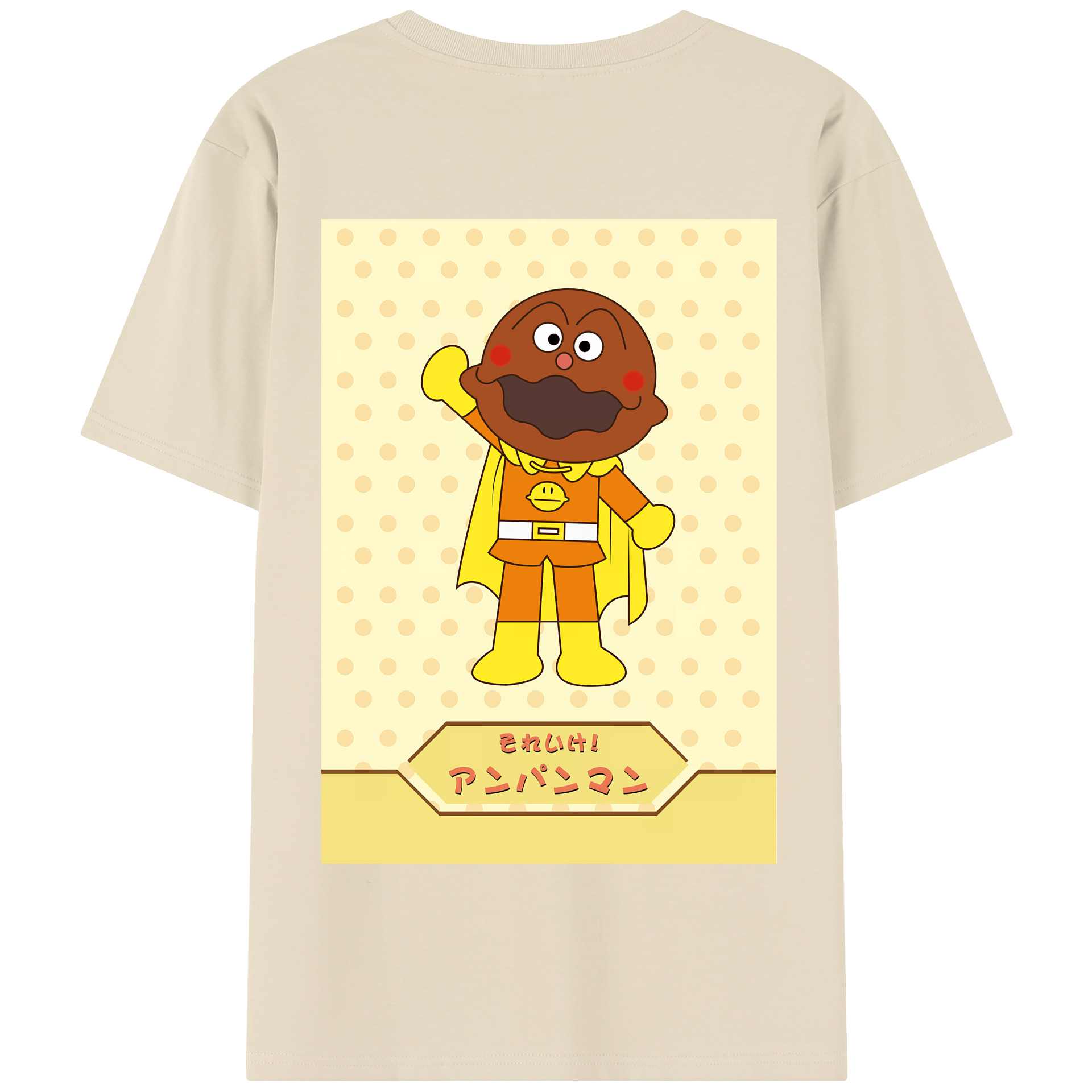 （画像用） アンパンマン Anpanman 綿100％半袖Tシャツ（背面プリント）