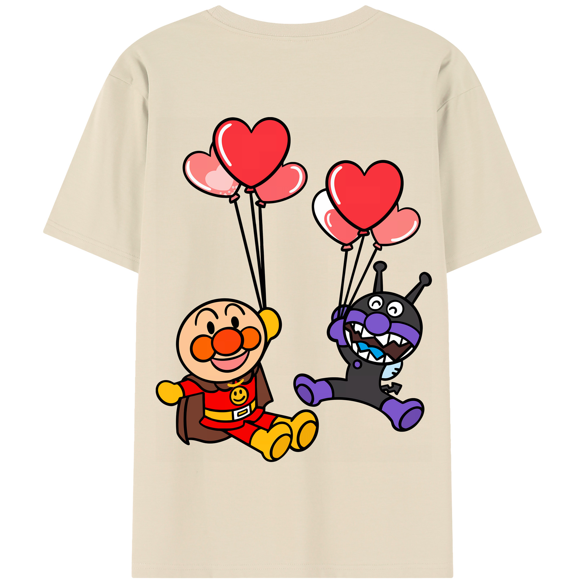 （画像用） アンパンマン Anpanman 綿100％半袖Tシャツ（背面プリント）