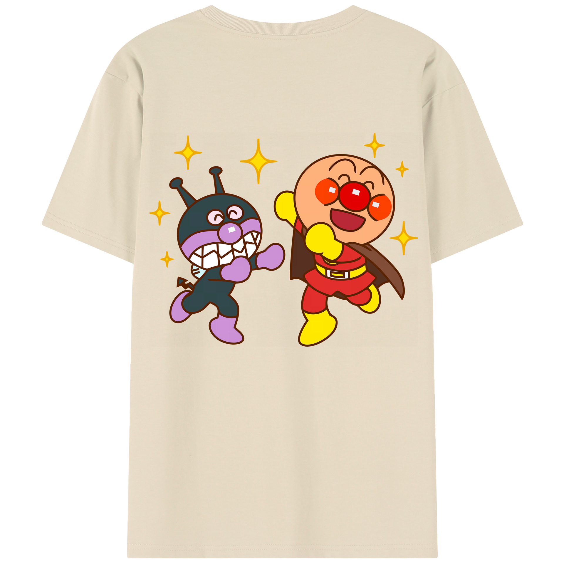 （画像用） アンパンマン Anpanman 綿100％半袖Tシャツ（背面プリント）