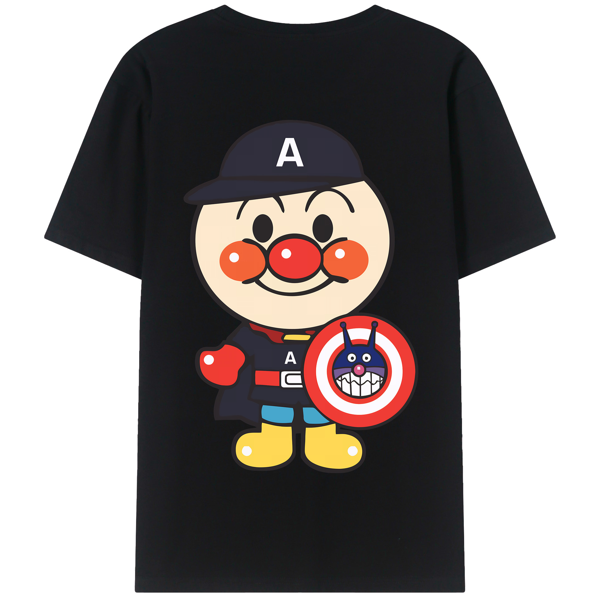 （画像用） アンパンマン Anpanman 綿100％半袖Tシャツ（背面プリント）