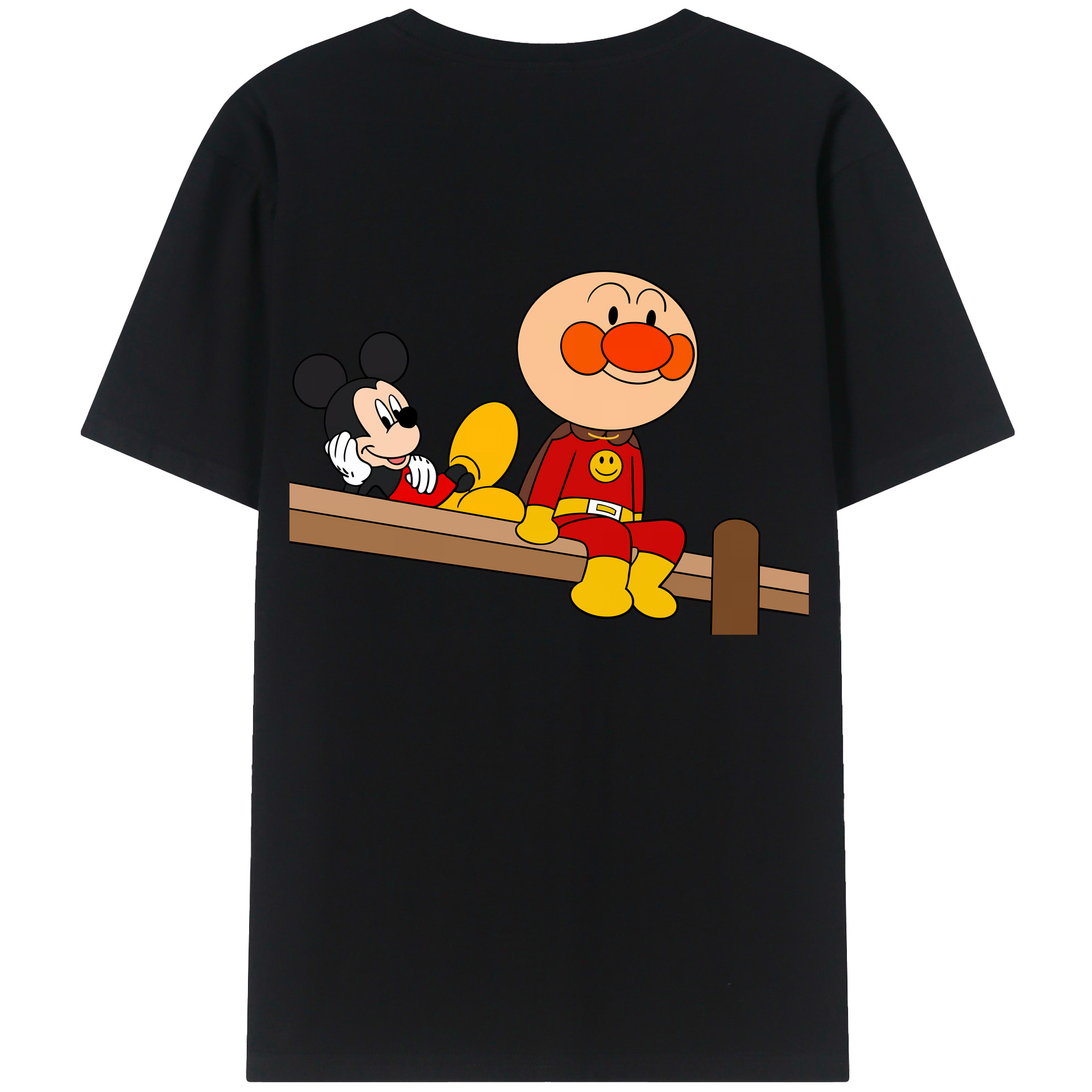 （画像用） アンパンマン Anpanman 綿100％半袖Tシャツ（背面プリント）
