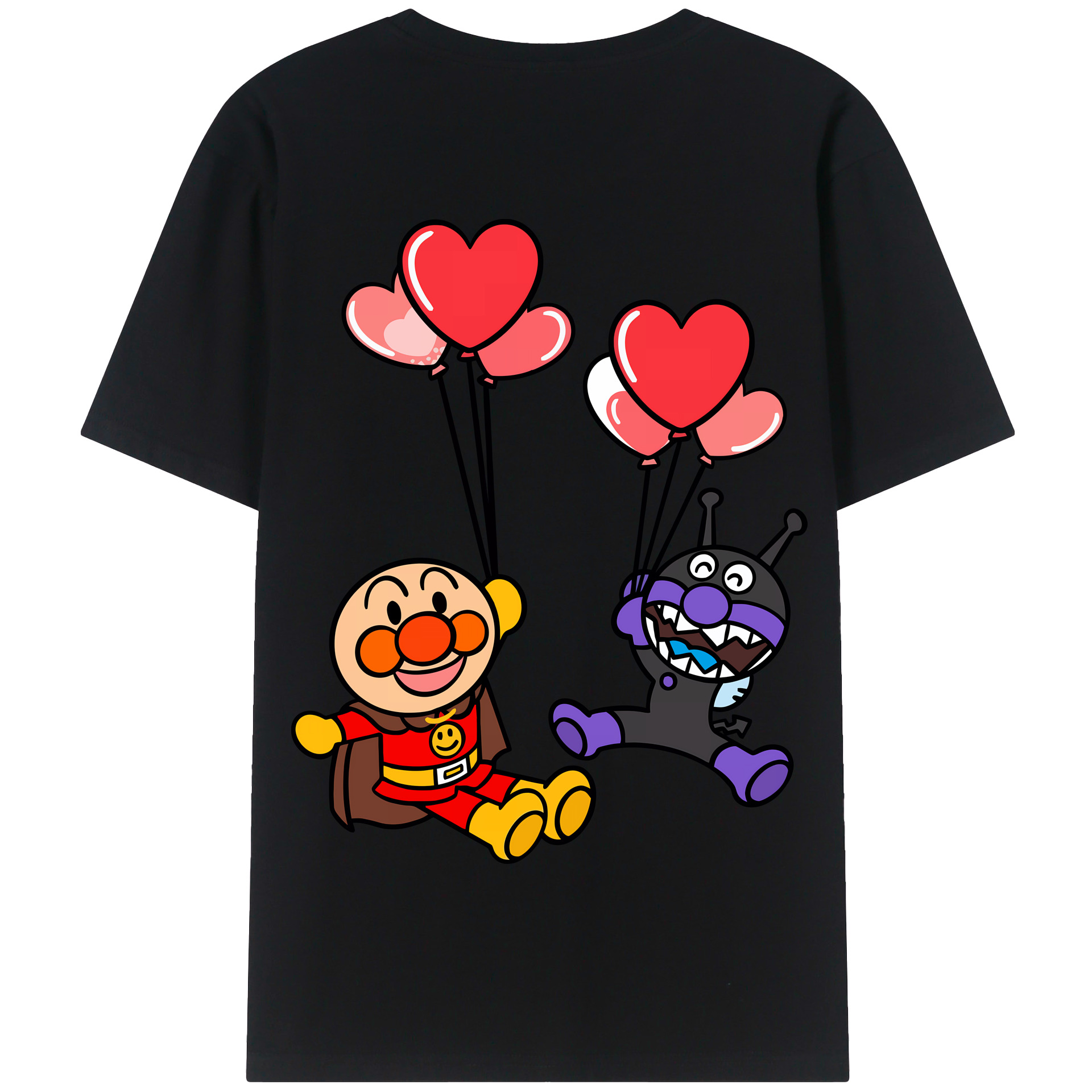 （画像用） アンパンマン Anpanman 綿100％半袖Tシャツ（背面プリント）