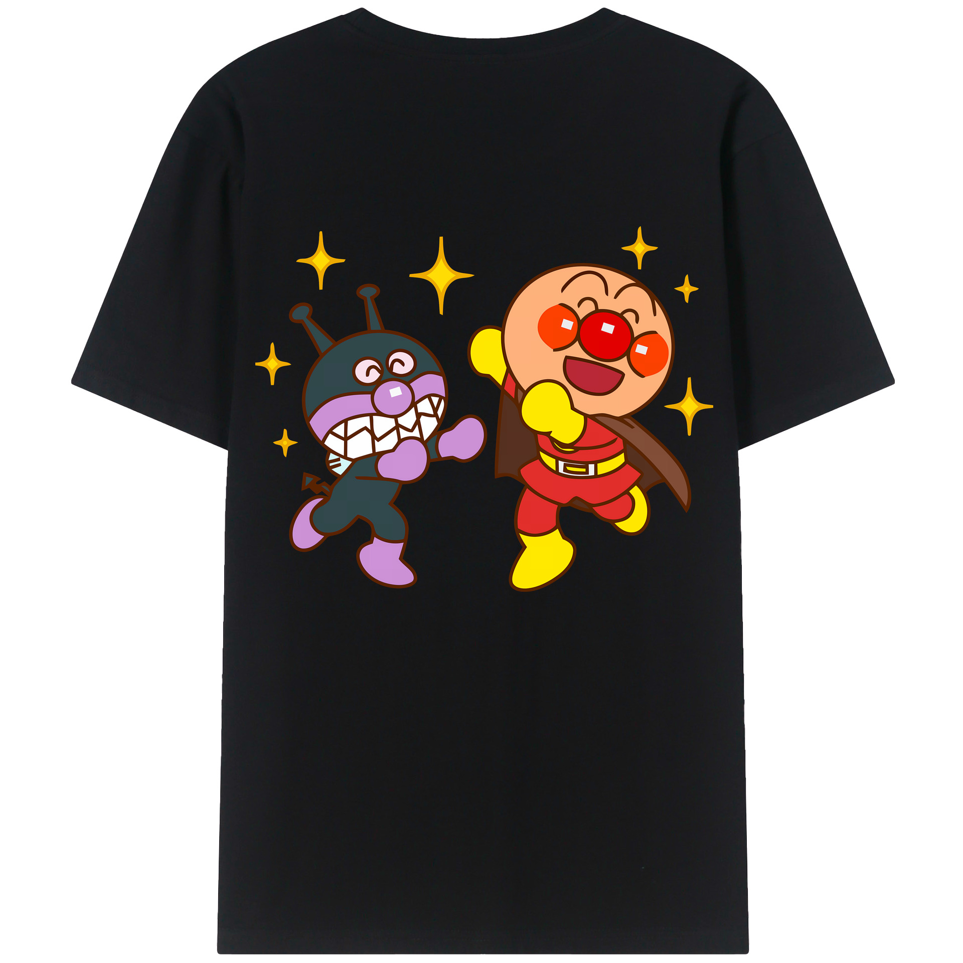 （画像用） アンパンマン Anpanman 綿100％半袖Tシャツ（背面プリント）