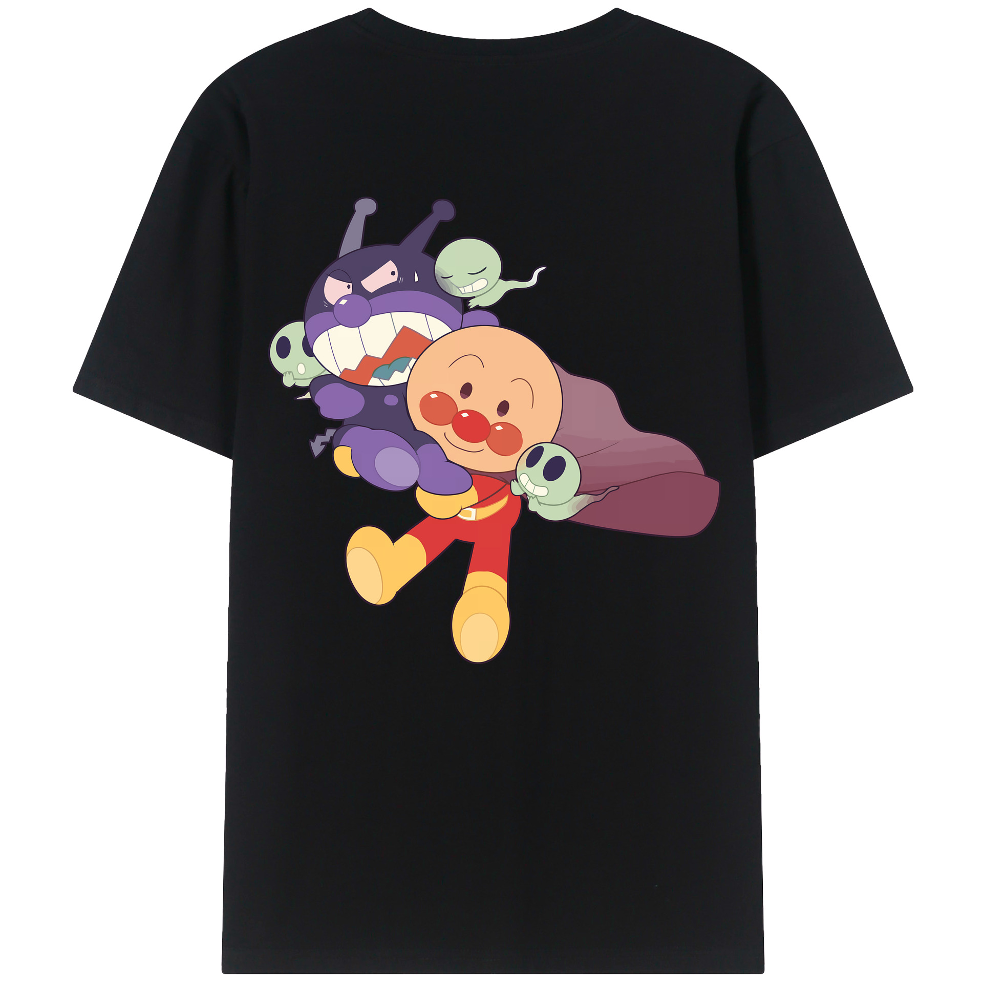 （画像用） アンパンマン Anpanman 綿100％半袖Tシャツ（背面プリント）