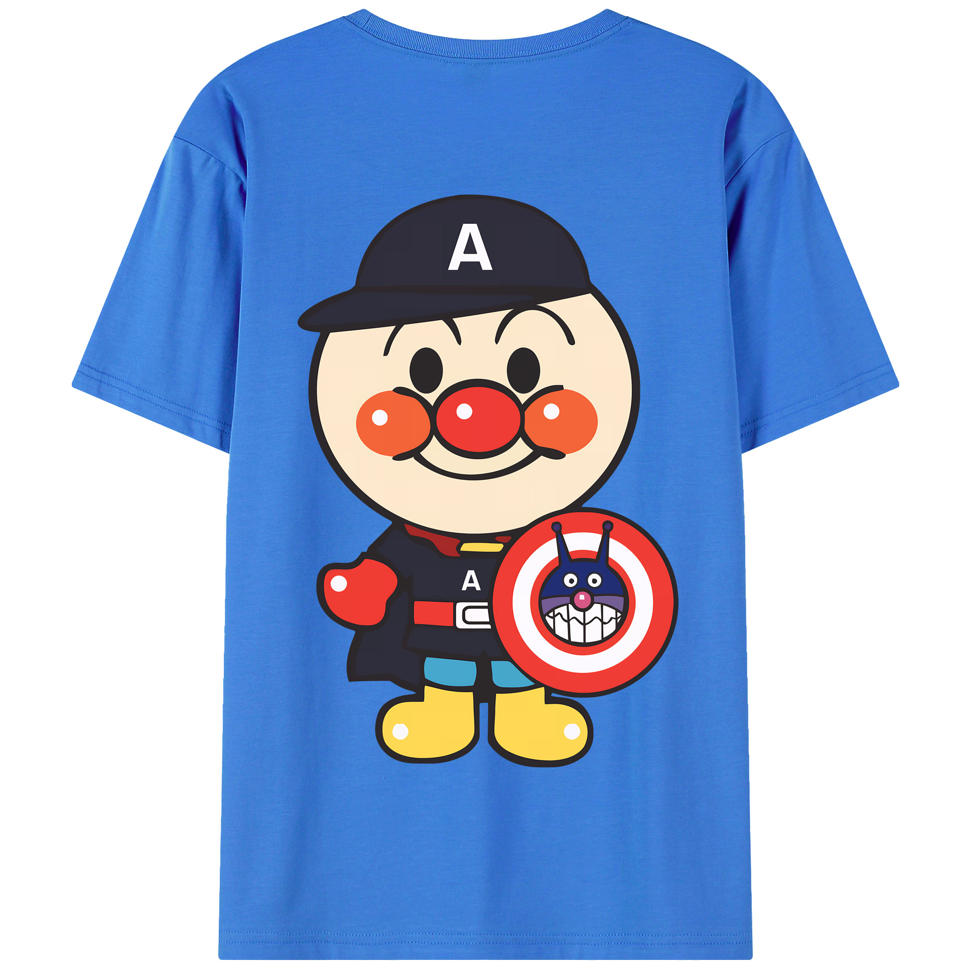 （画像用） アンパンマン Anpanman 綿100％半袖Tシャツ（背面プリント）