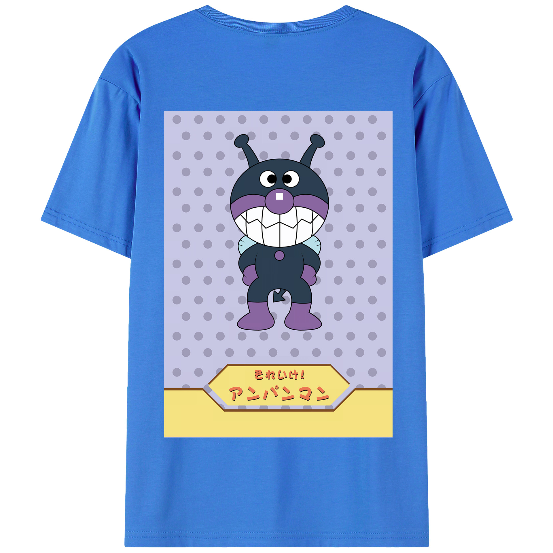 （画像用） アンパンマン Anpanman 綿100％半袖Tシャツ（背面プリント）