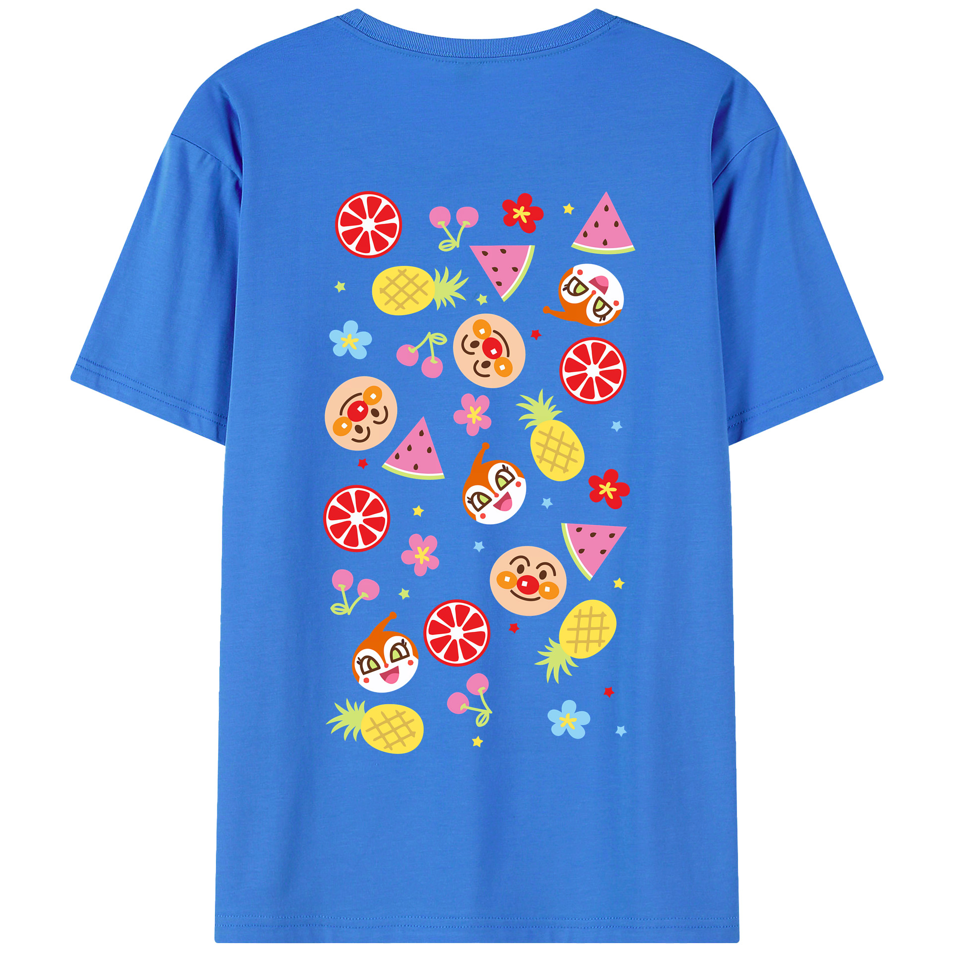 （画像用） アンパンマン Anpanman 綿100％半袖Tシャツ（背面プリント）